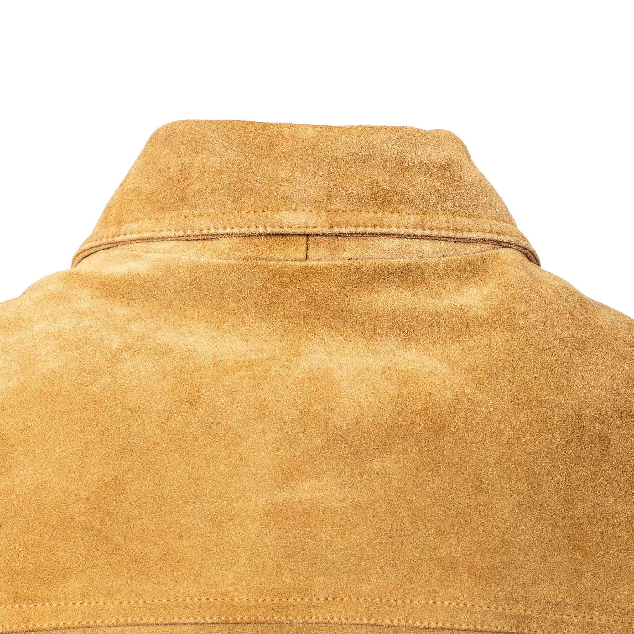 Giacca in pelle scamosciata Versace Jeans Couture - Anni '90 In condizioni discrete in vendita a Milano, IT