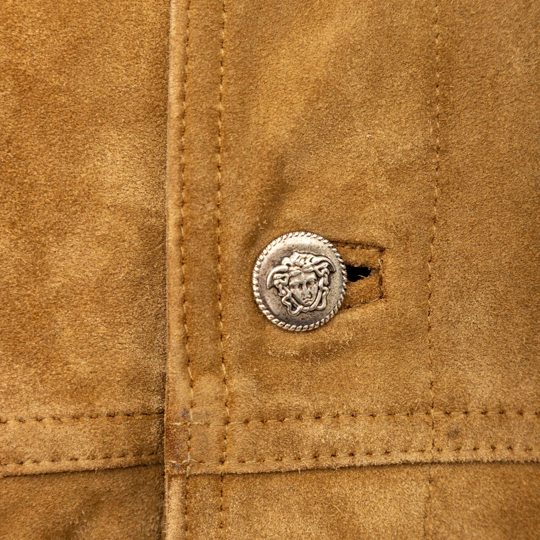 Giacca in pelle scamosciata Versace Jeans Couture - Anni '90 in vendita 3