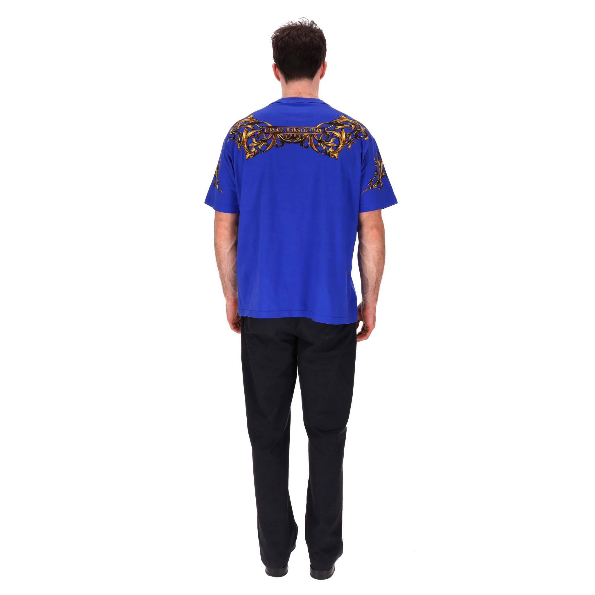Versace Jeans Couture Sun Logo Printed T-Shirt In Excellent Condition For Sale In London, GB