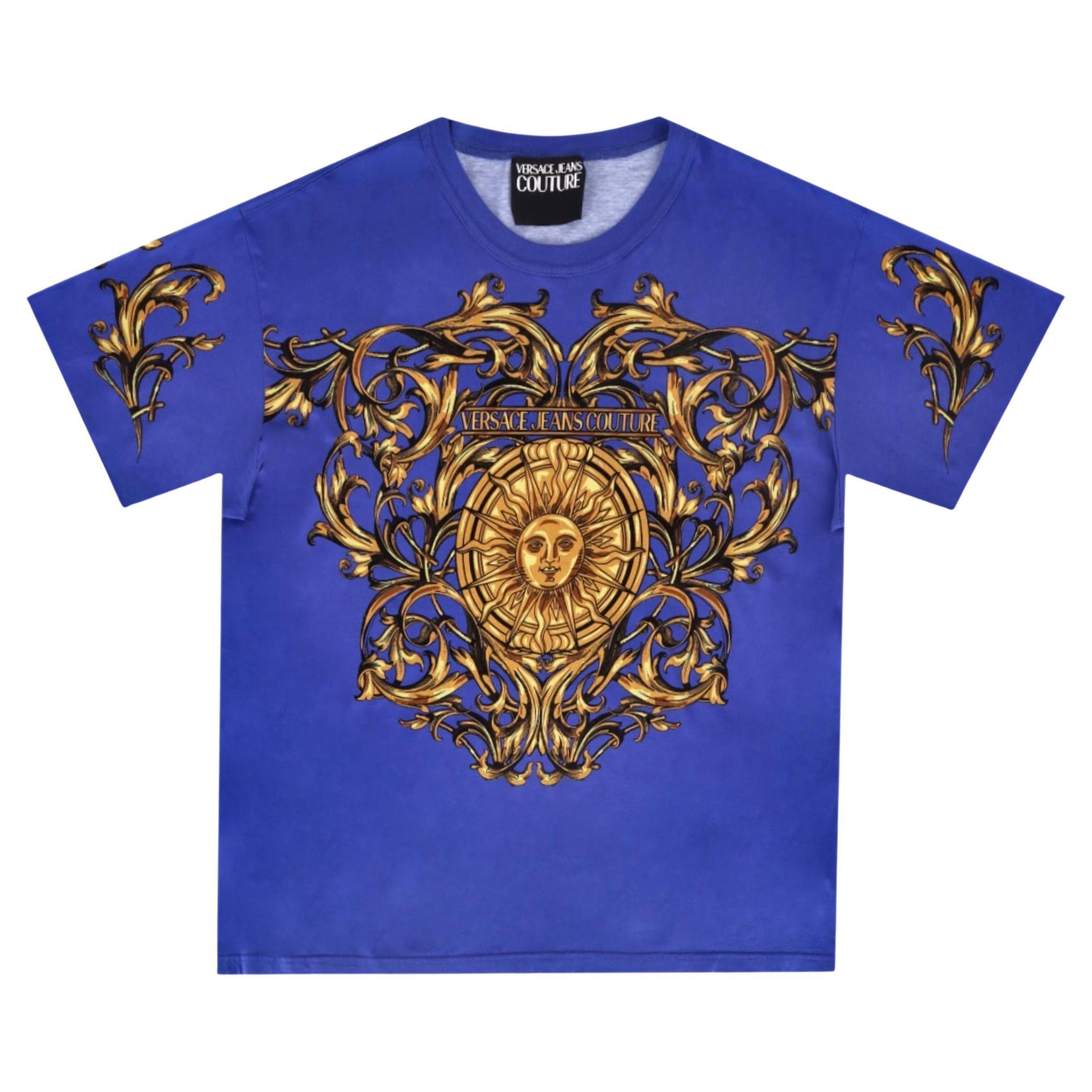 Versace Jeans Couture Sun Logo Printed T-Shirt For Sale