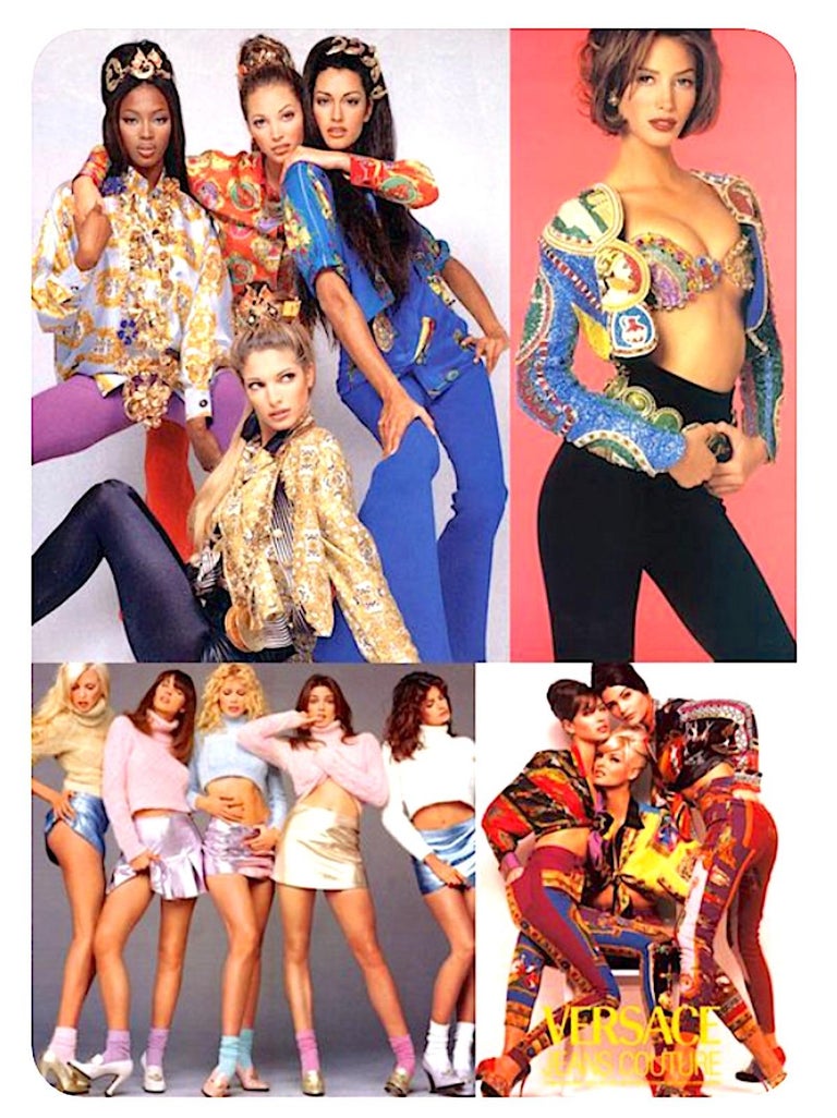 Versace Jeans Couture vintage 1990s stretch Tarzan and Jane jungle 