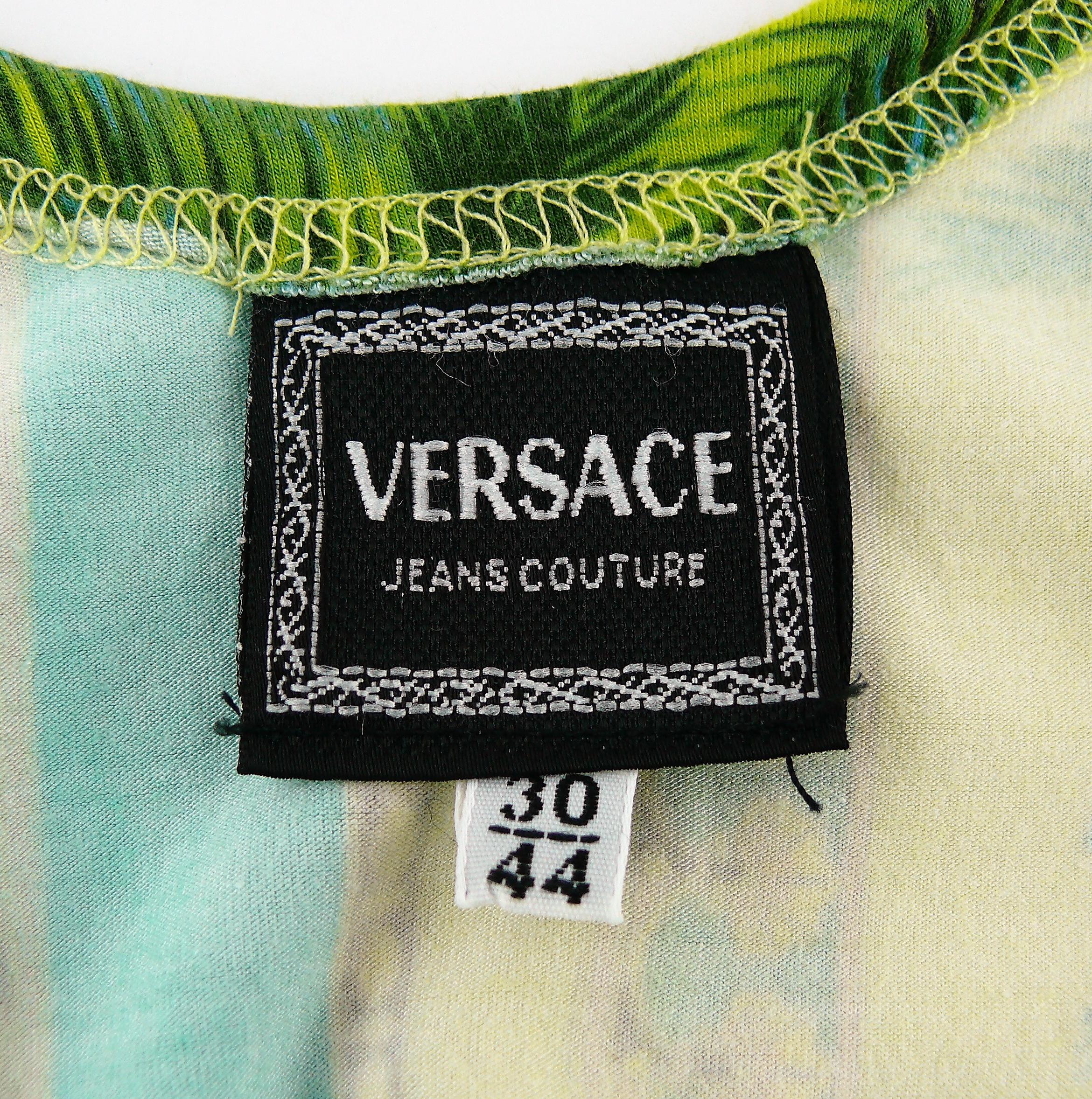 Versace Jeans Couture Vintage 1990s Tarzan Jungle Print Bodycon Dress ...