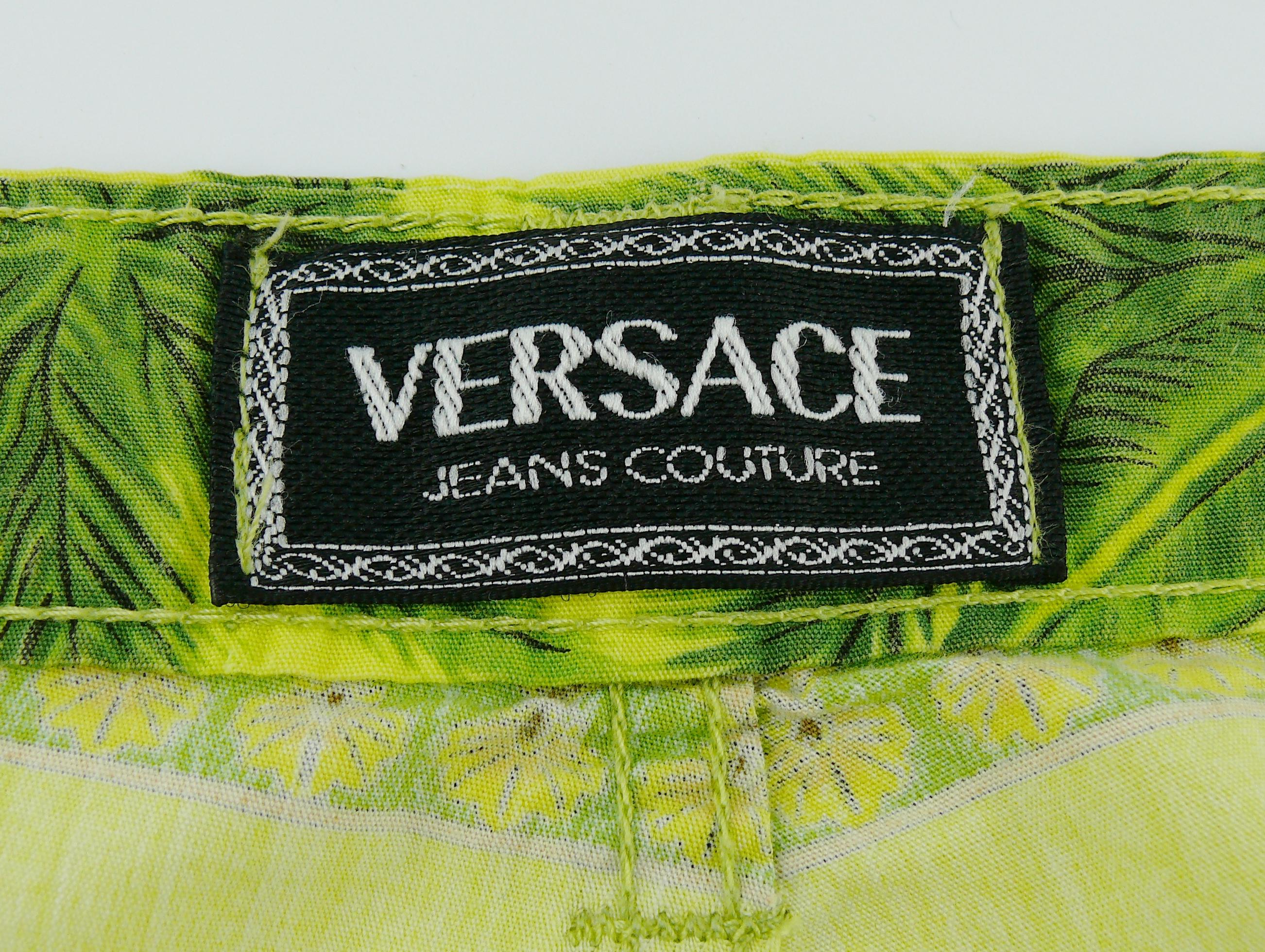 Versace Jeans Couture Vintage 1990s Tarzan Jungle Print Pants 6