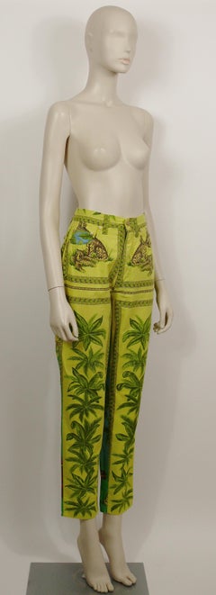 Versace Jeans Couture Vintage 1990s Tarzan Jungle Print Pants
