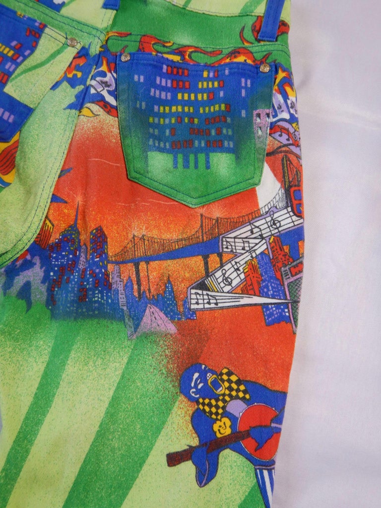 Versace Jeans Couture Vintage 1995 New York Jazz High Waisted