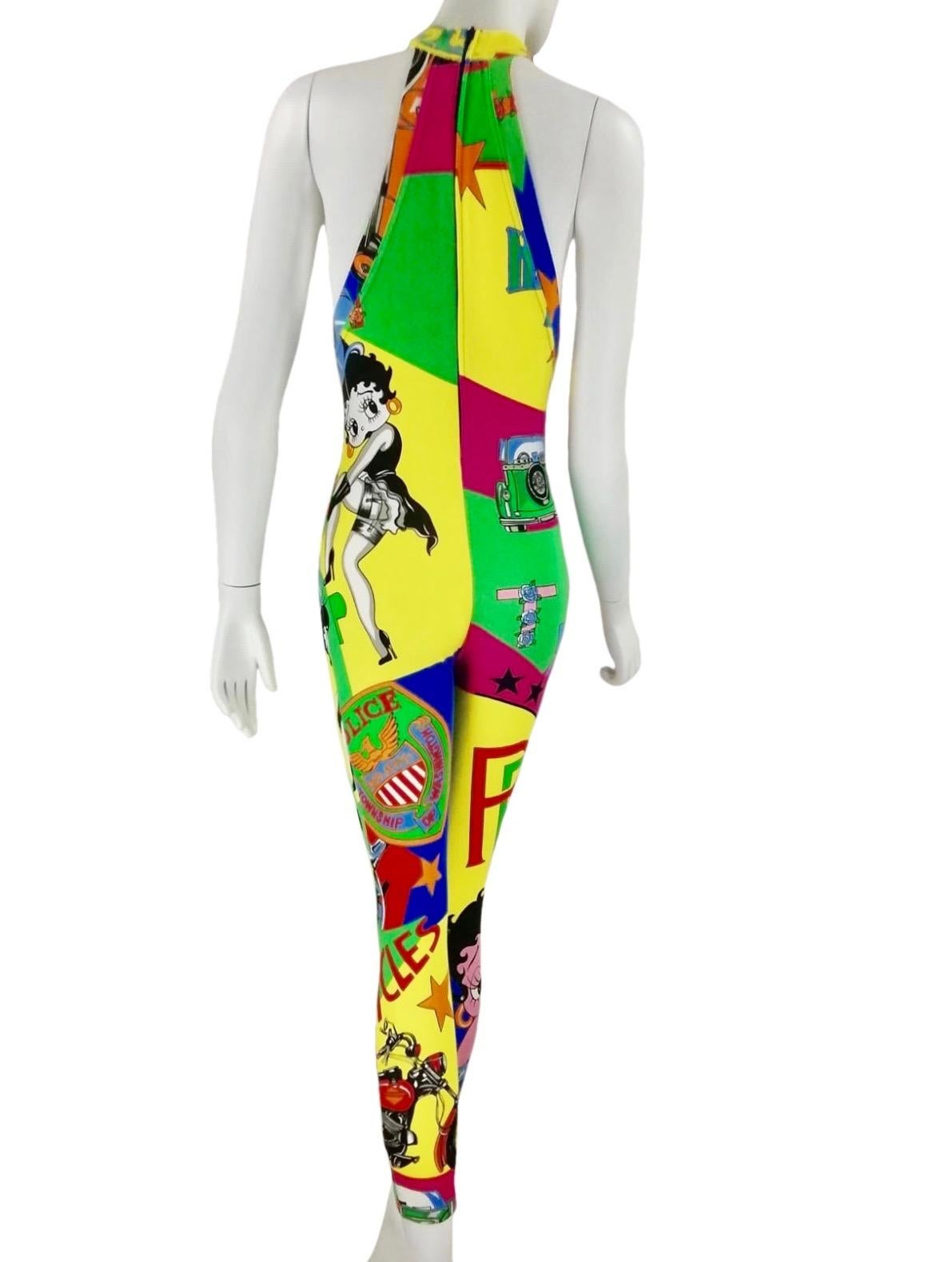 VERSACE JEANS COUTURE - Robe vintage des années 80  Betty Boop - Combinaison et veste en vente 6