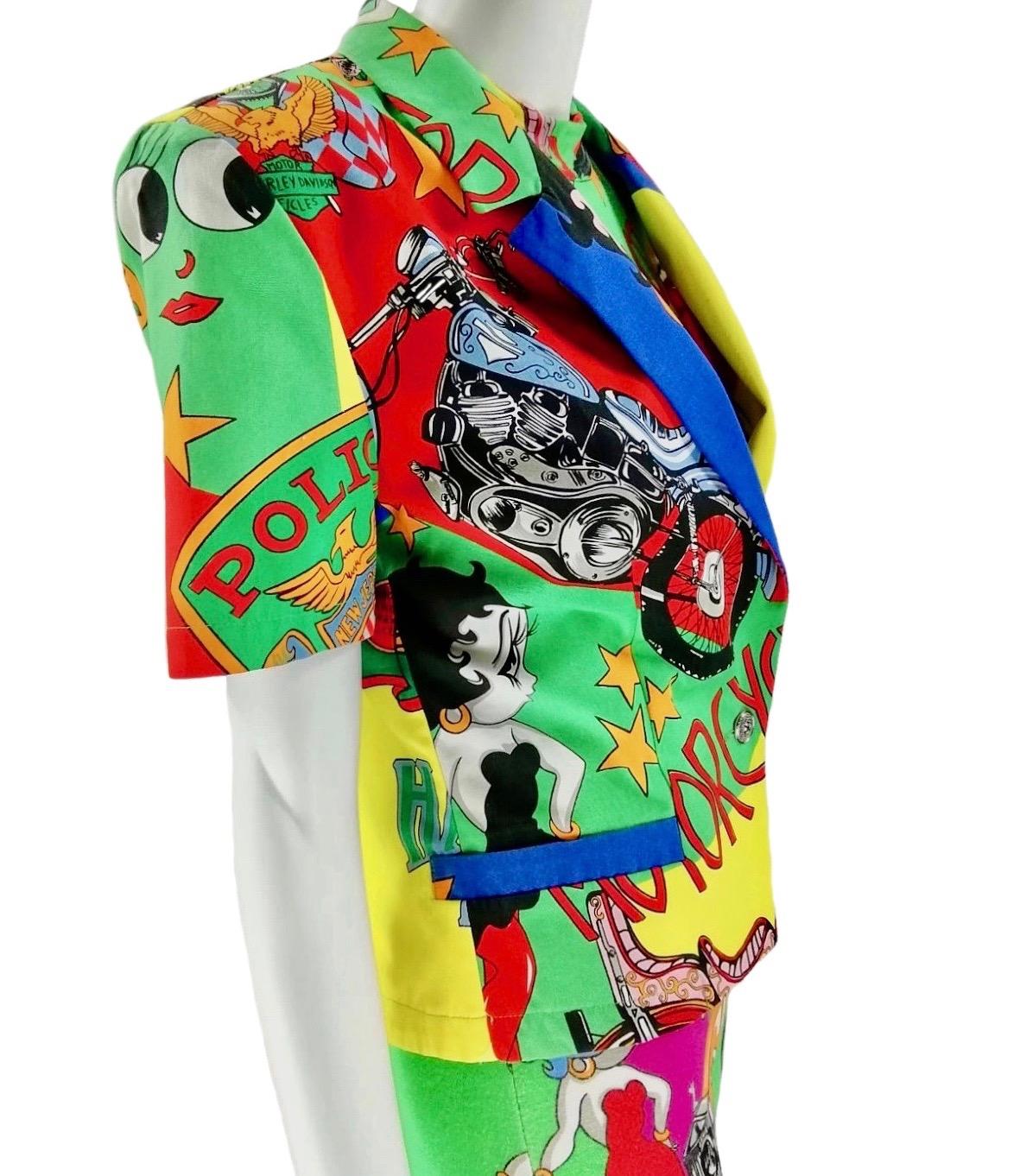 VERSACE JEANS COUTURE - Robe vintage des années 80  Betty Boop - Combinaison et veste Pour femmes en vente