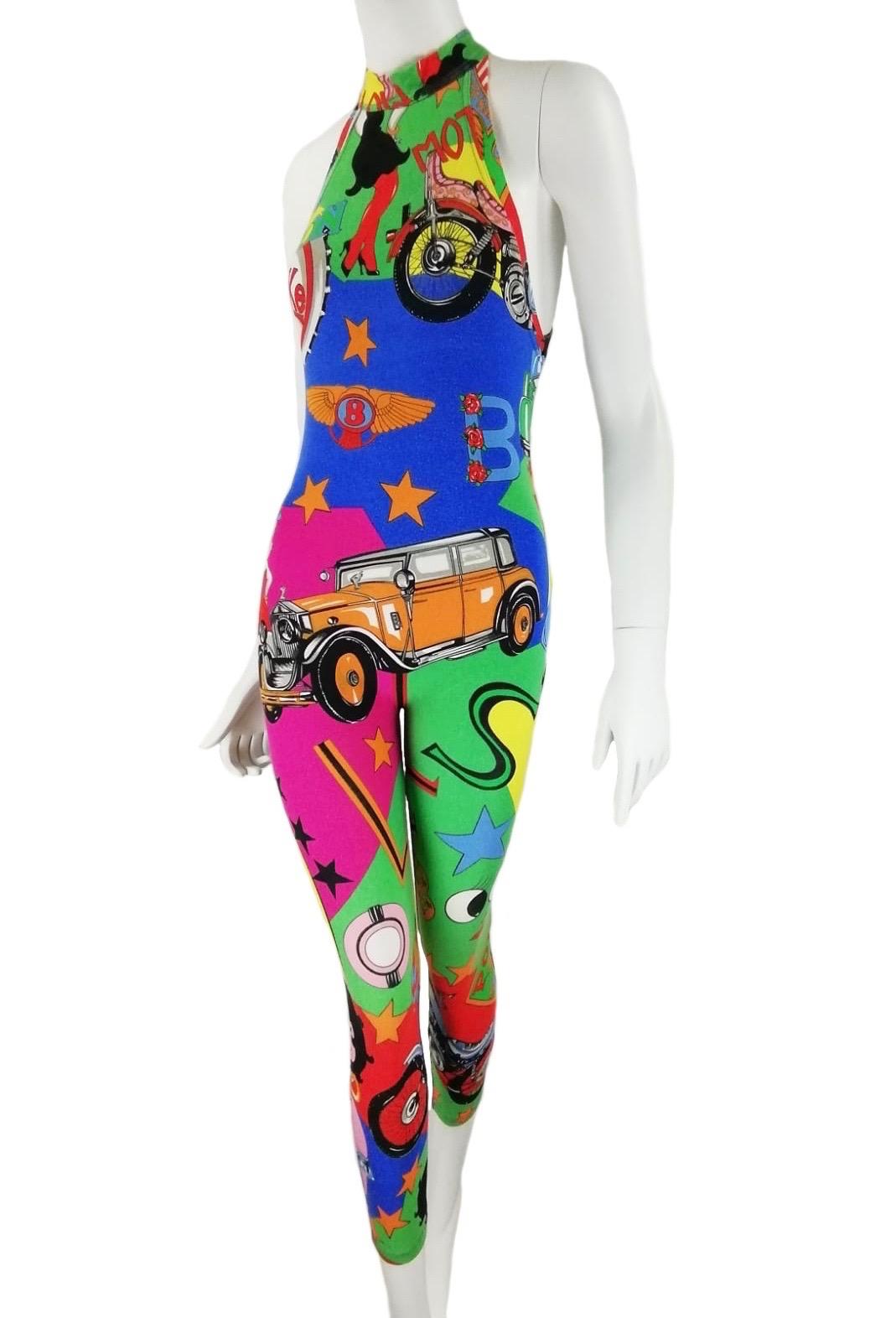 VERSACE JEANS COUTURE vintage 80s  Betty Boop jumpsuit and jacket For Sale 2