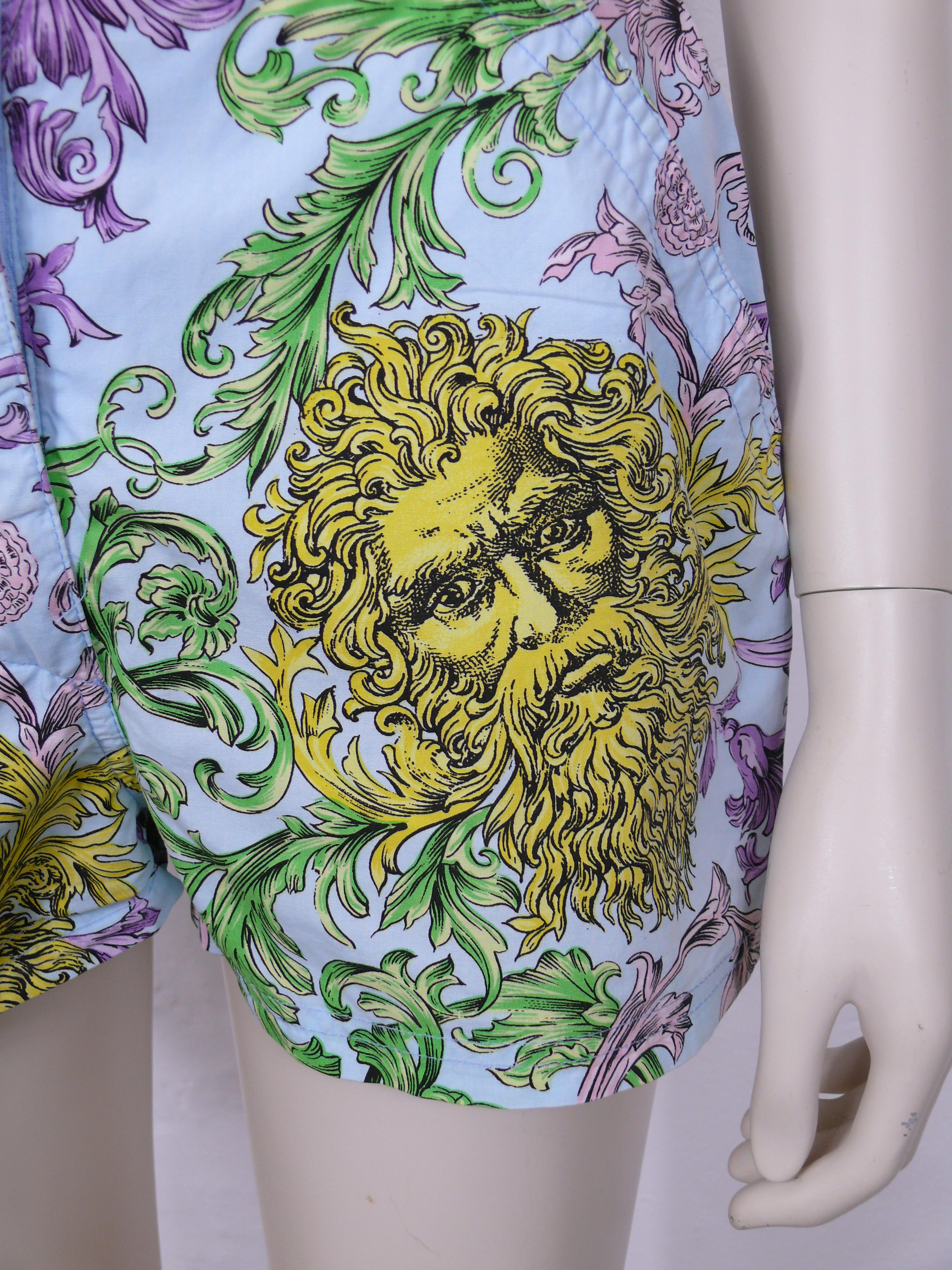 Versace Jeans Couture Vintage Barocco Print Shorts For Sale 1