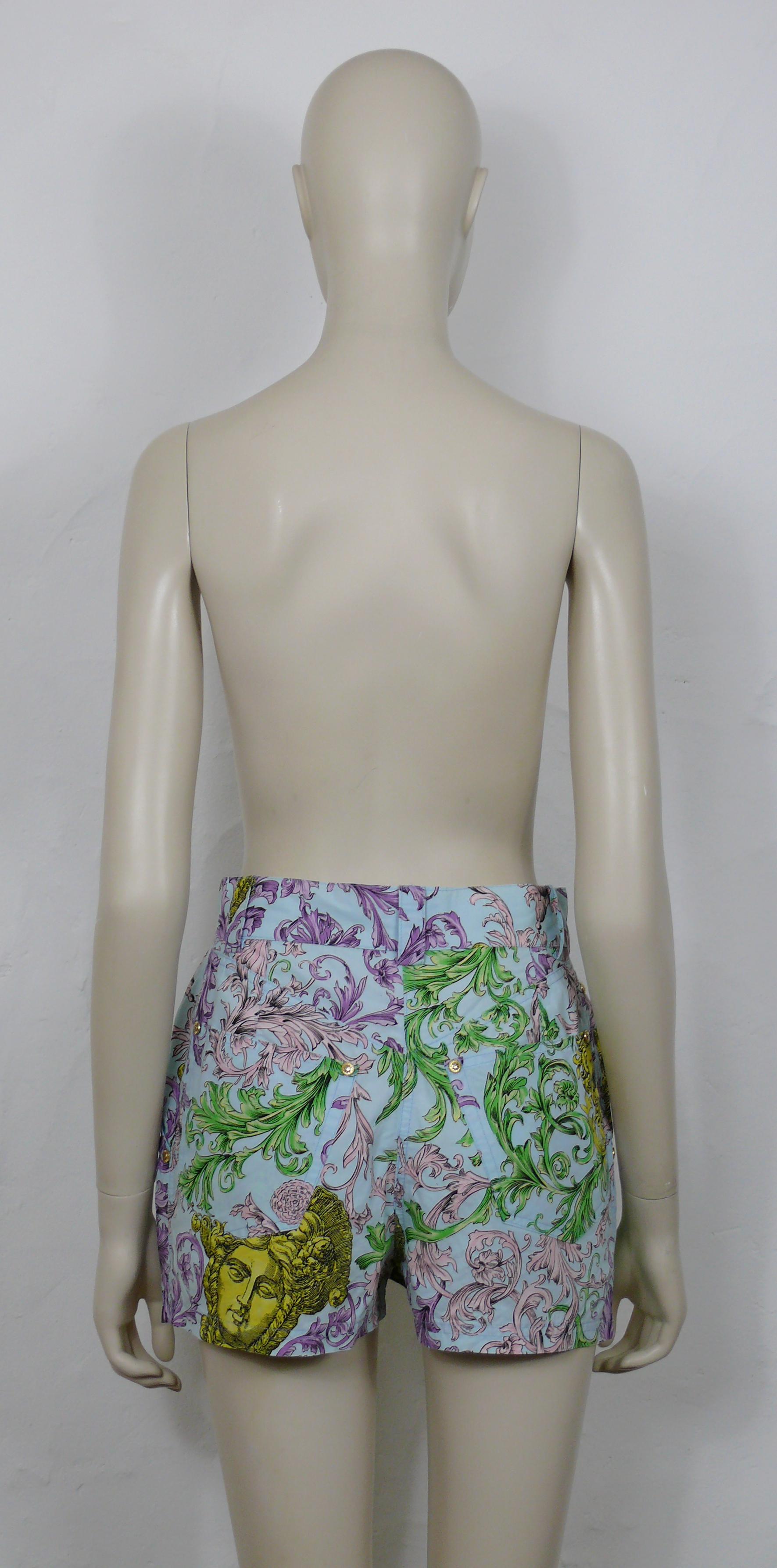 Versace Jeans Couture Vintage Barocco Print Shorts For Sale 2