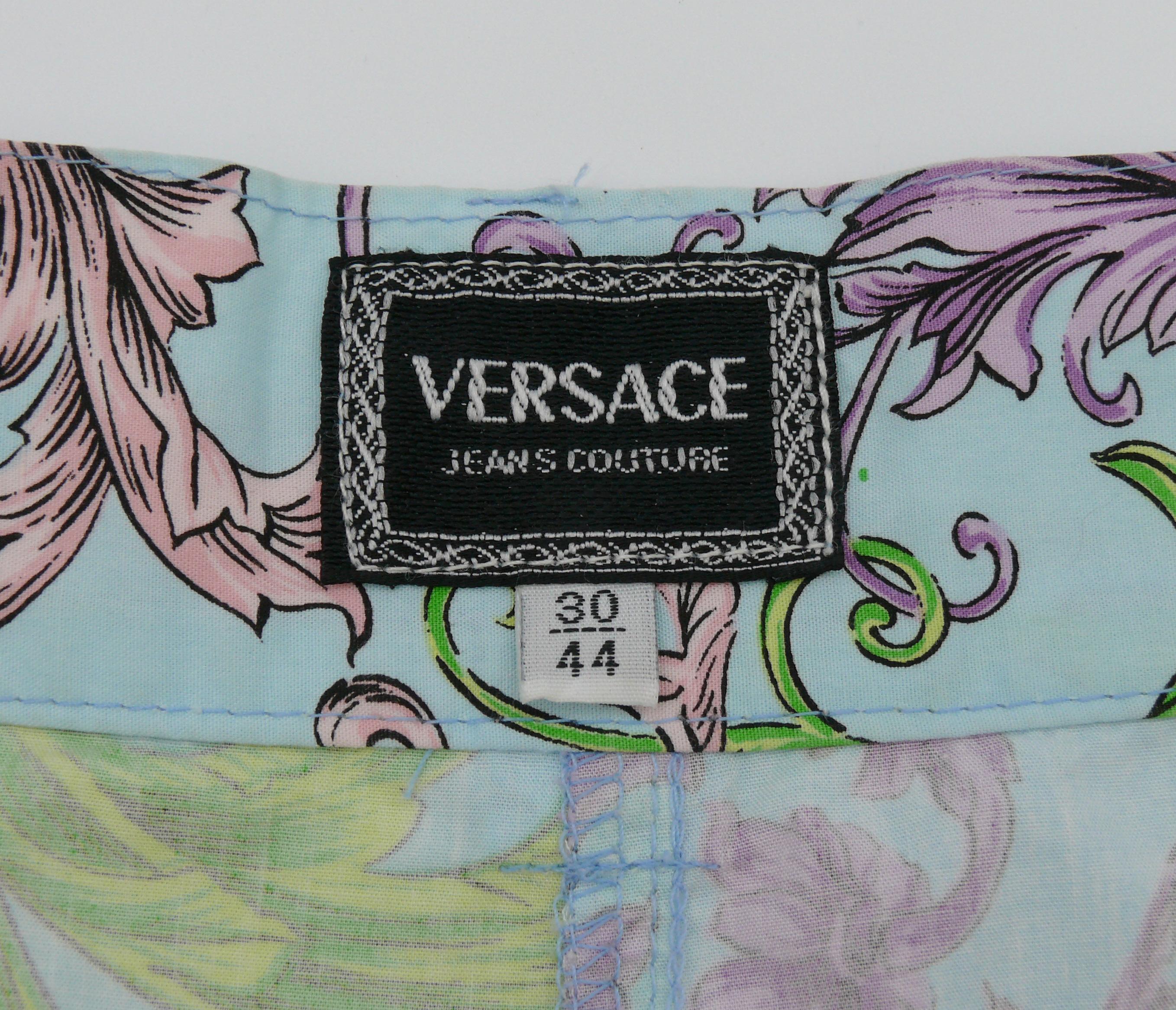 Versace Jeans Couture Vintage Barocco Print Shorts For Sale 4
