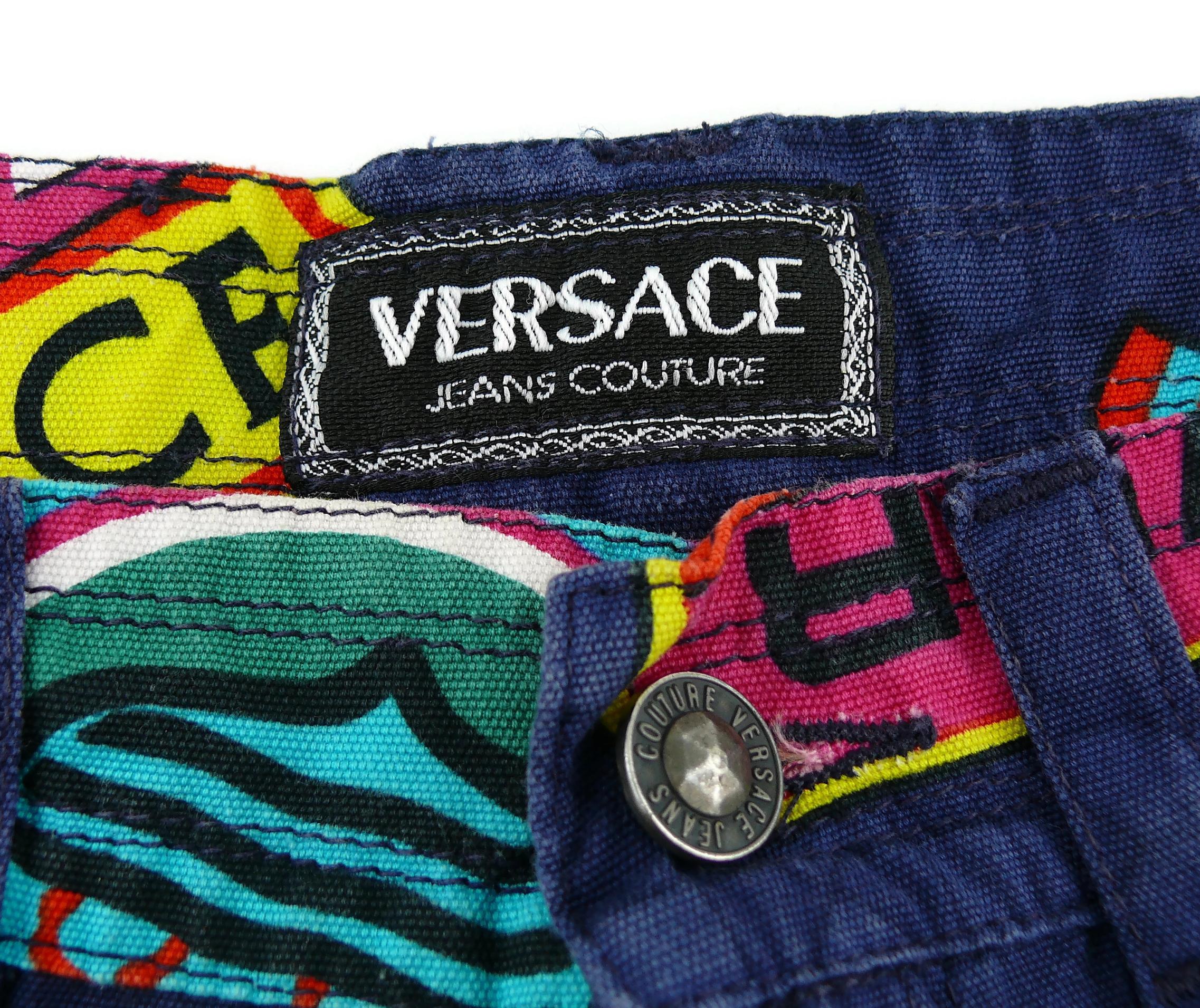 Versace Jeans Couture Vintage Car Brands Logos Shorts and Bra Ensemble at  1stDibs
