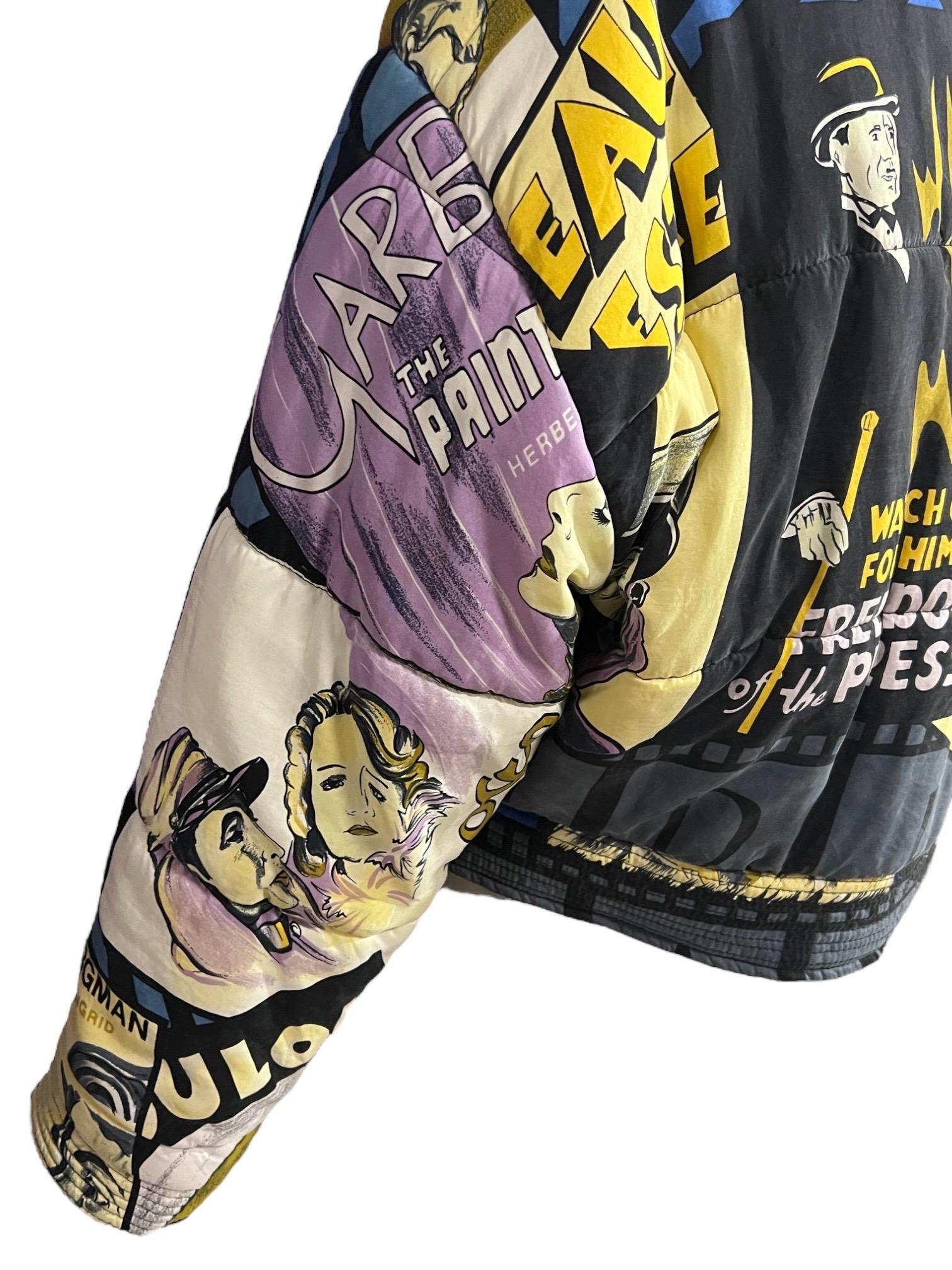 Versace Jeans Couture Chaqueta Póster Cine Vintage en venta 5