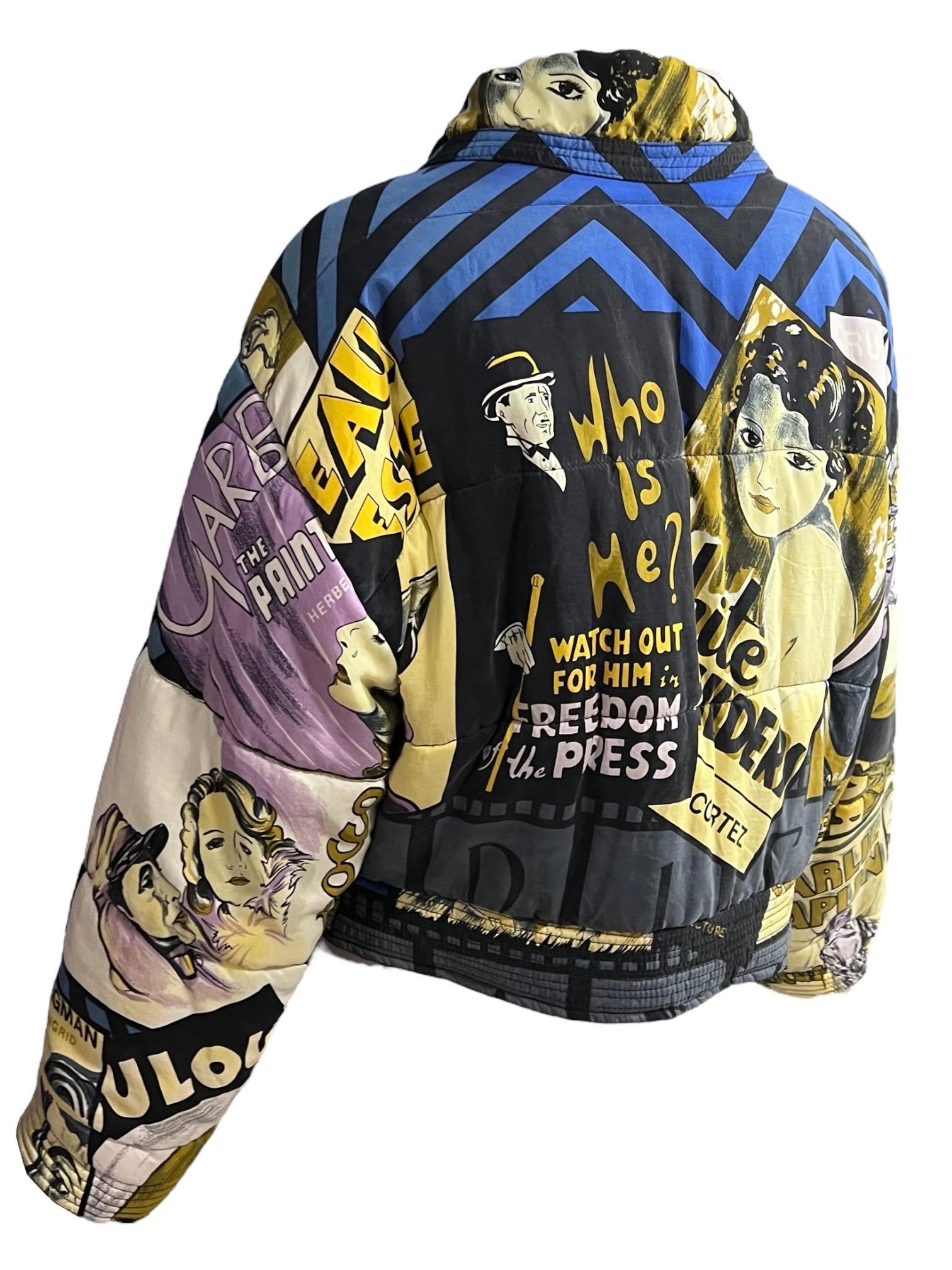 Versace Jeans Couture Chaqueta Póster Cine Vintage en Bueno estado para la venta en Concord, NC