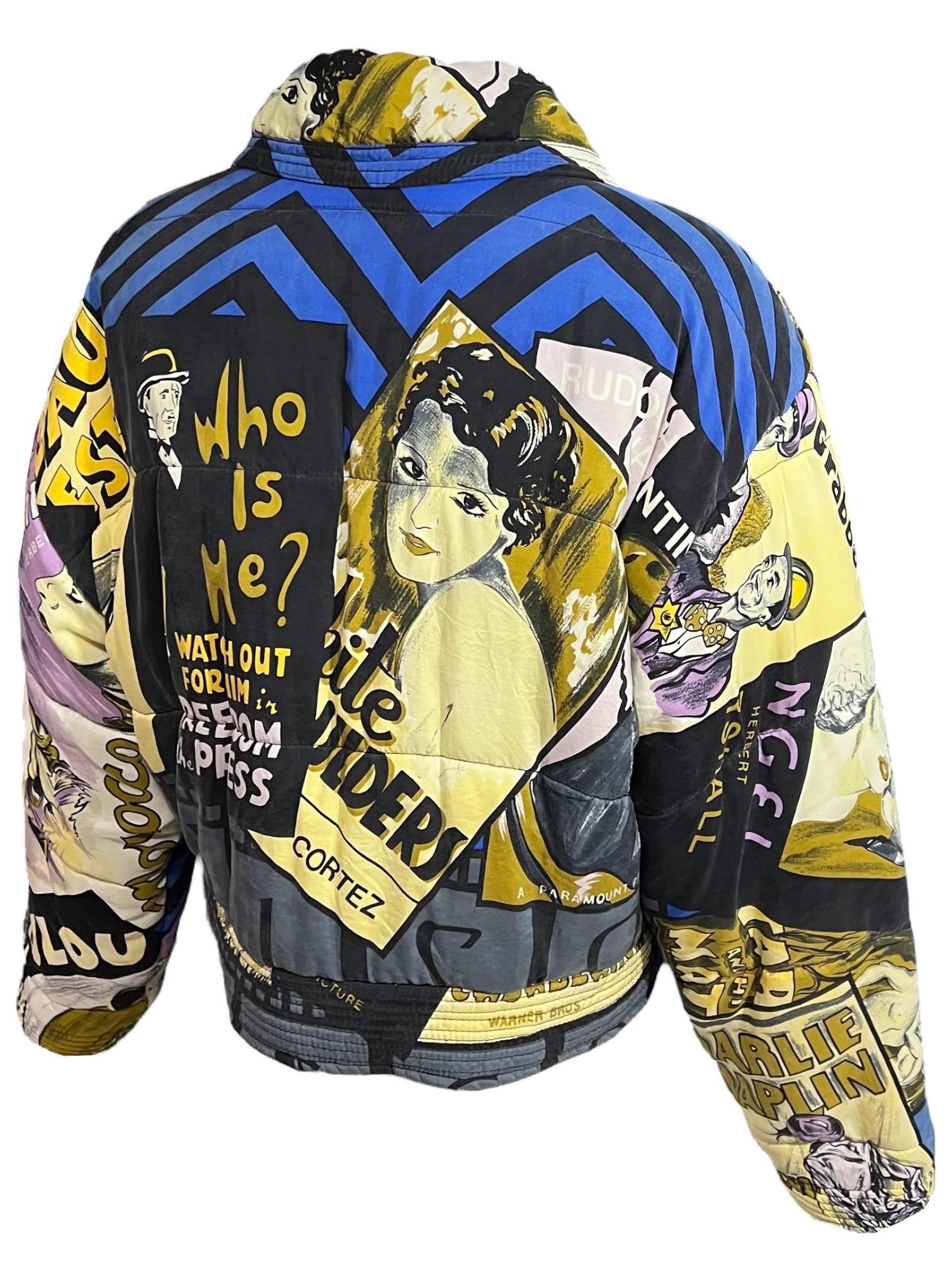 Femenino o masculino Versace Jeans Couture Chaqueta Póster Cine Vintage en venta