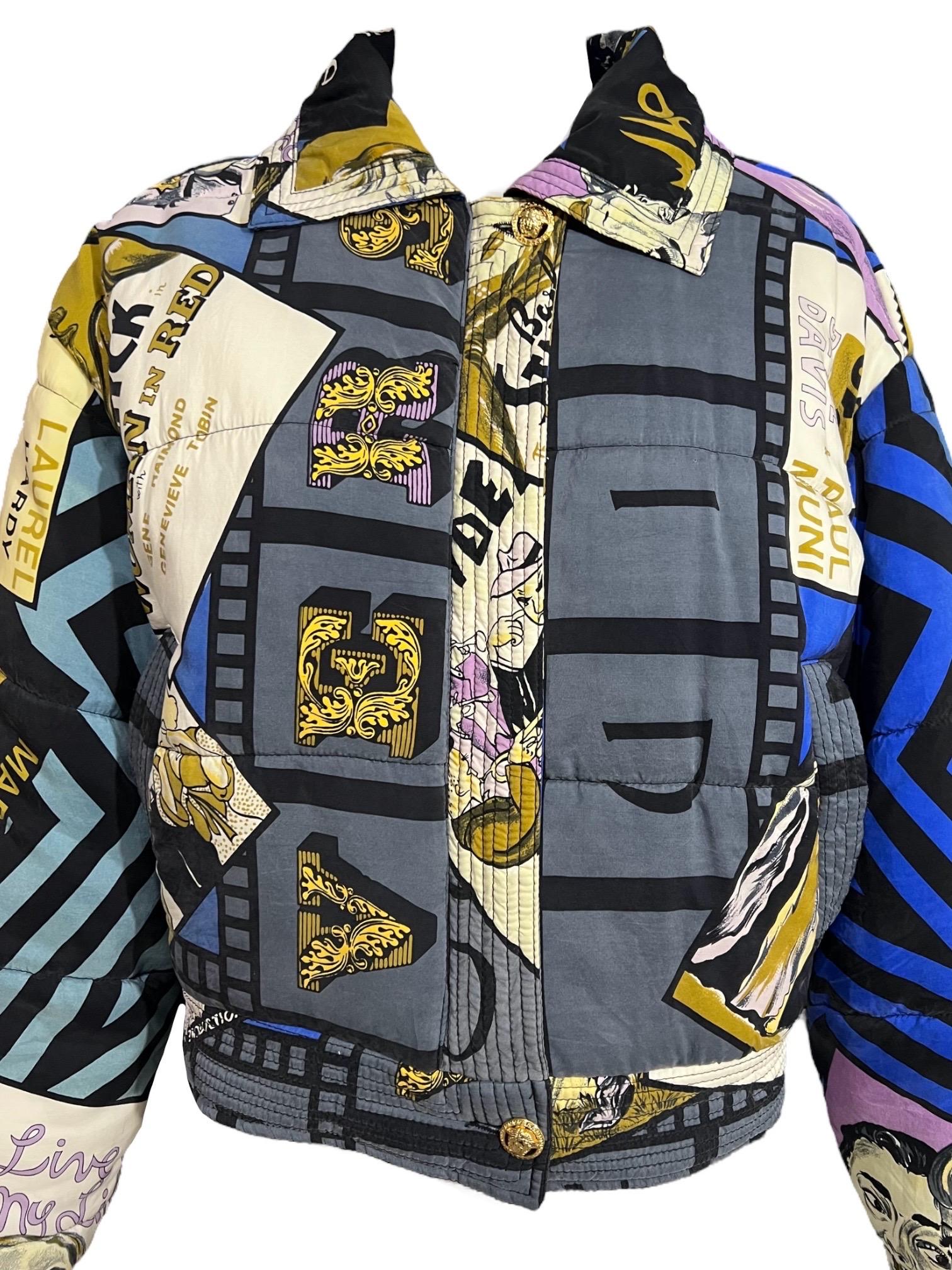 Versace Jeans Couture Chaqueta Póster Cine Vintage en venta 1
