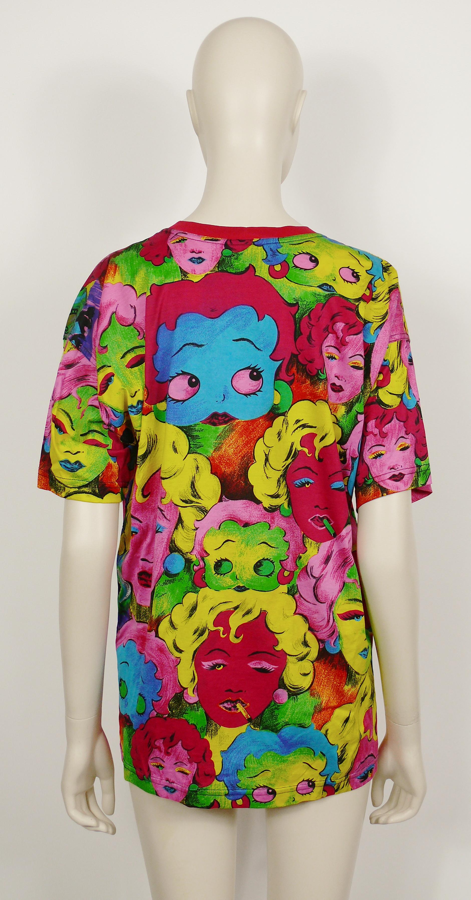 Versace Jeans Couture Vintage Marilyn Monroe Betty Boop T-Shirt aus Baumwolle im Angebot 1