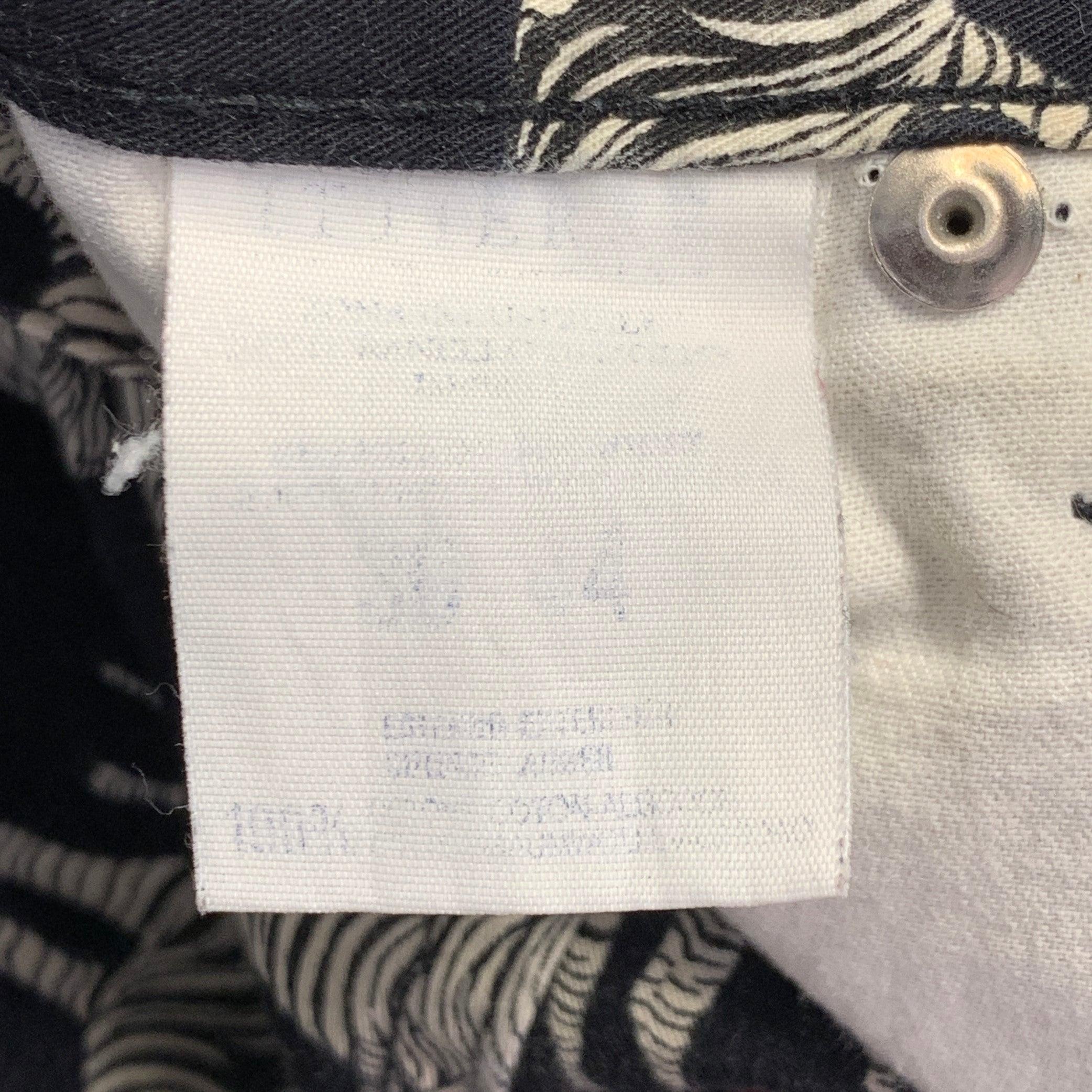 VERSACE JEANS COUTURE Vintage Größe 27 Schwarz Mehrfarbig Baumwollmischung Zebra Hochtaillierte Jeans im Angebot 3