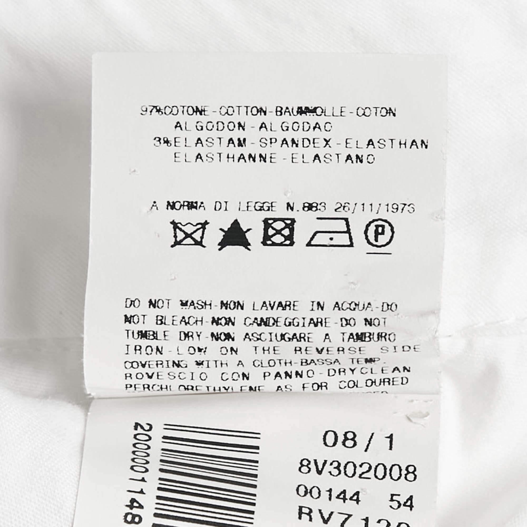 Versace Jeans Couture White Cotton Trousers S For Sale 3