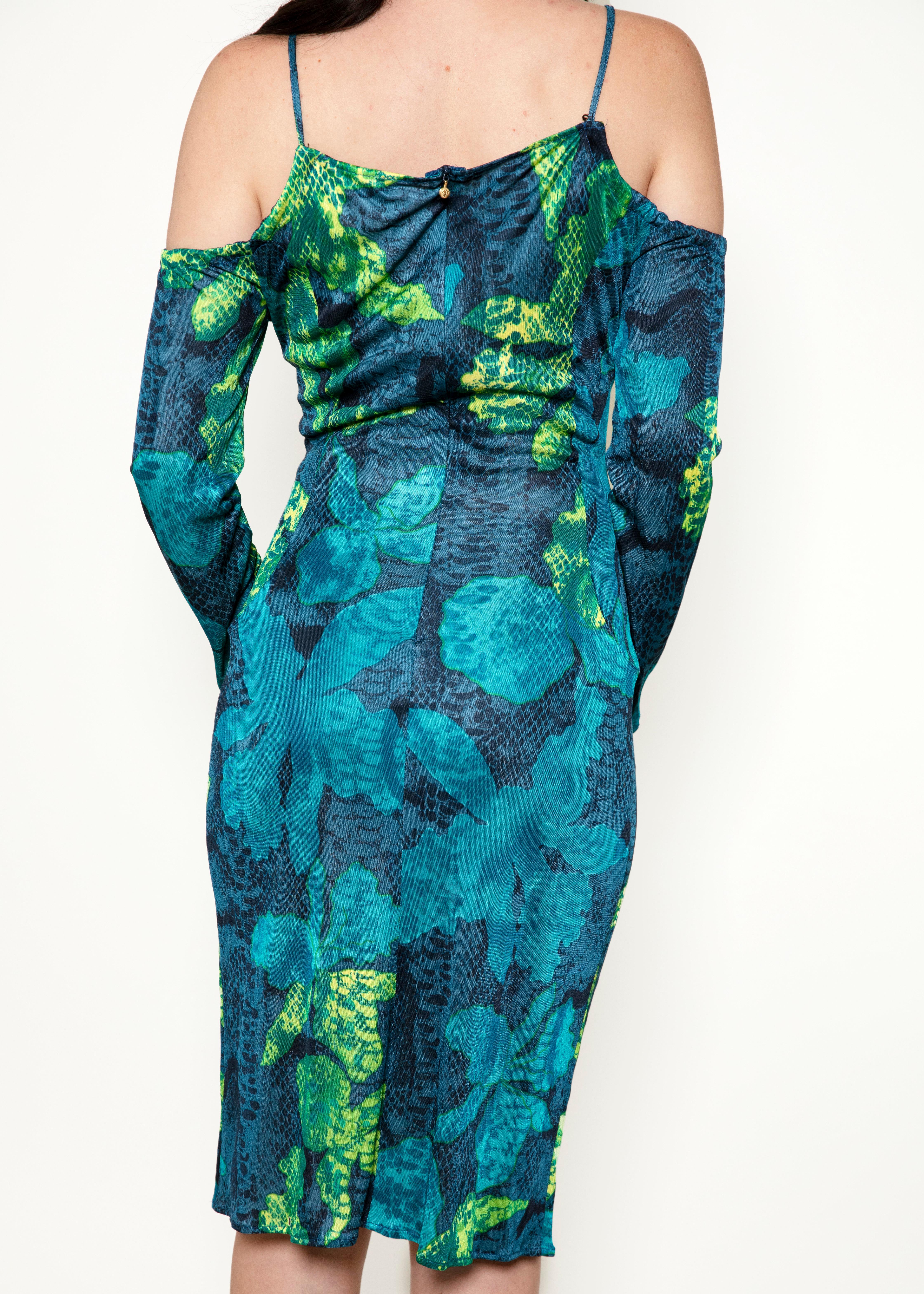 Versace Jeans Schlangenhaut-Jersey-Kleid im Zustand „Gut“ im Angebot in Los Angeles, CA