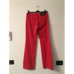 Versace Jeans Spandex Red Trousers