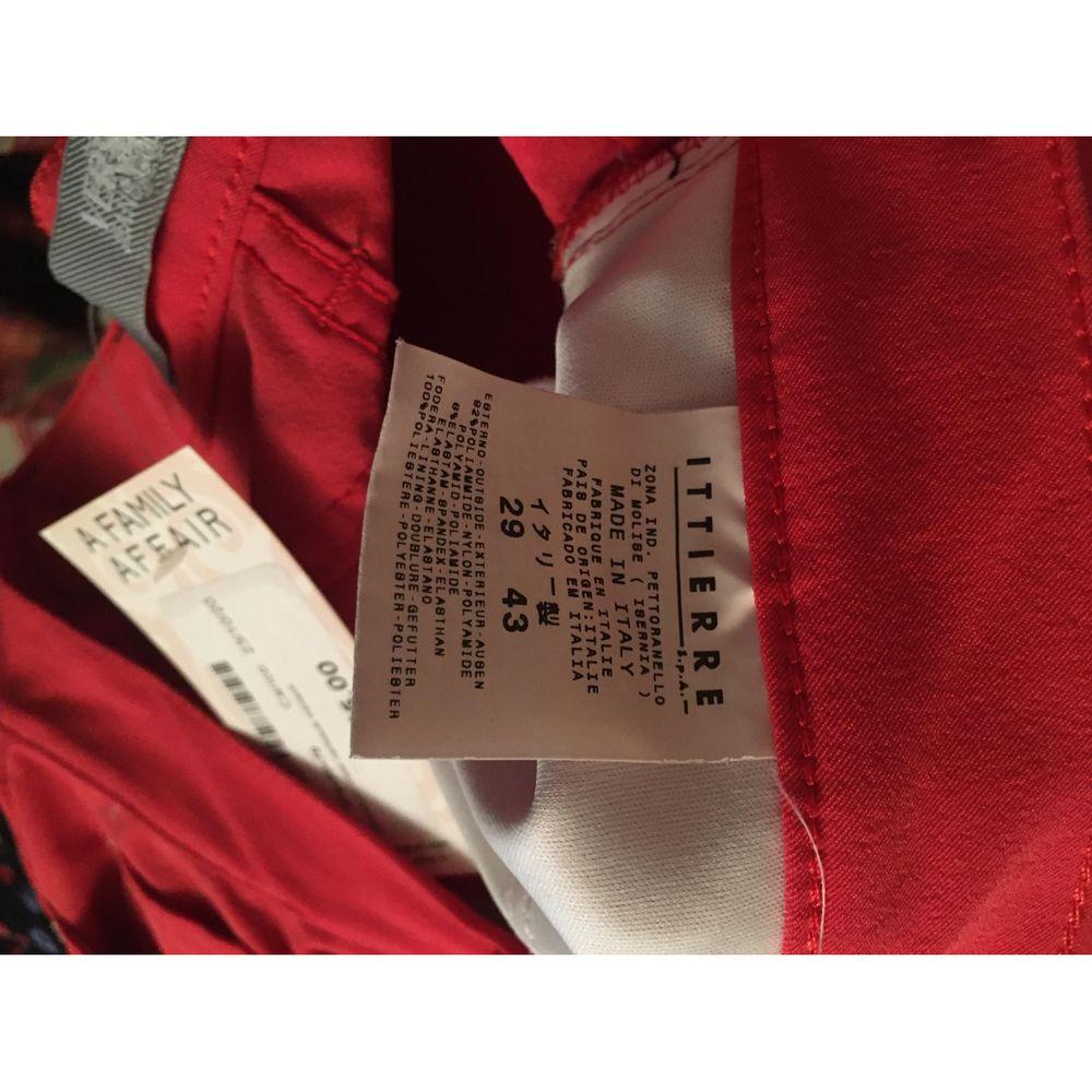 Versace Jeans Spandex Red Trousers In Good Condition For Sale In Carnate, IT