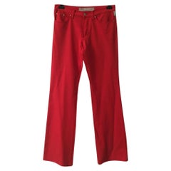 Vintage Versace Jeans Spandex Red Trousers
