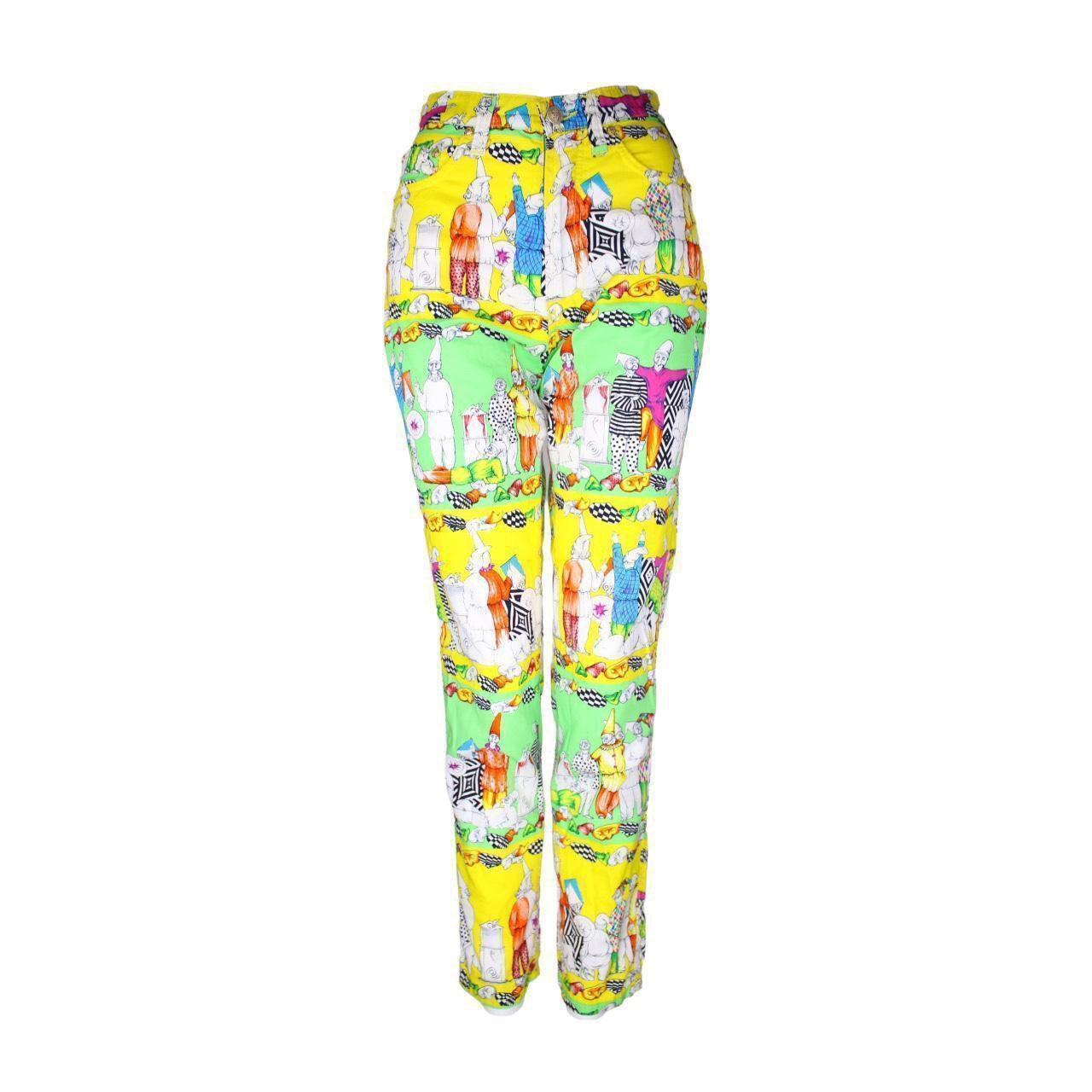 Women's Versace Jeans Vintage Circus Clown Gnome Trousers  For Sale