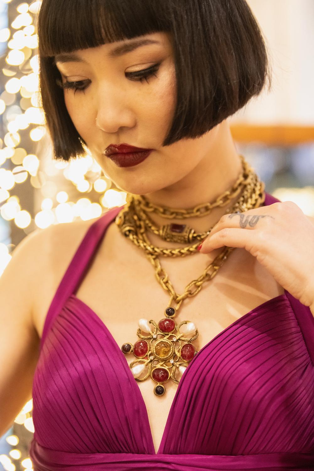 Versace jersey dress In Good Condition For Sale In SAINT-OUEN-SUR-SEINE, FR