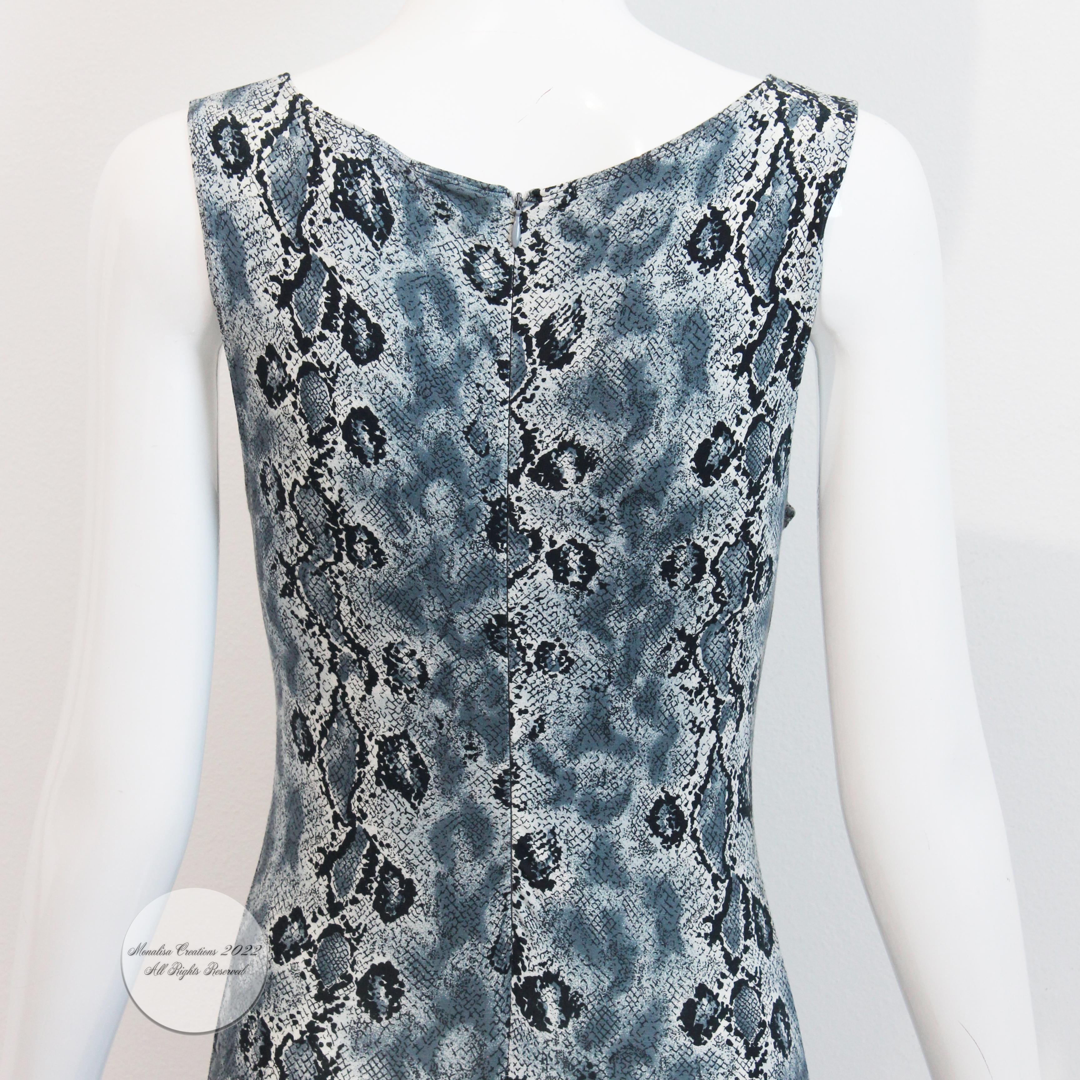 Versace Jumpsuit Abstract Snakeskin Print Sleeveless Rare Vintage 90s Size 38 2