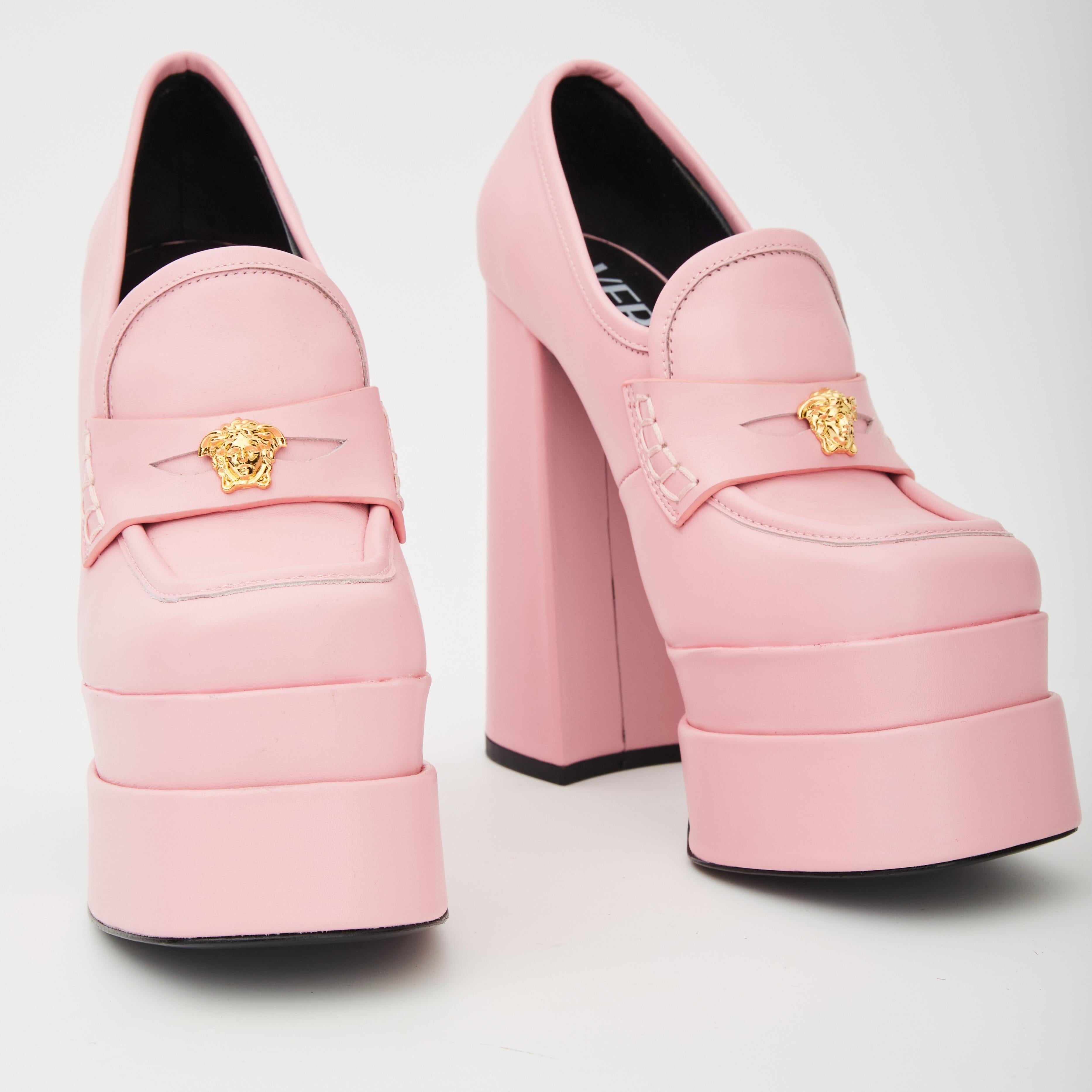 versace platform loafers