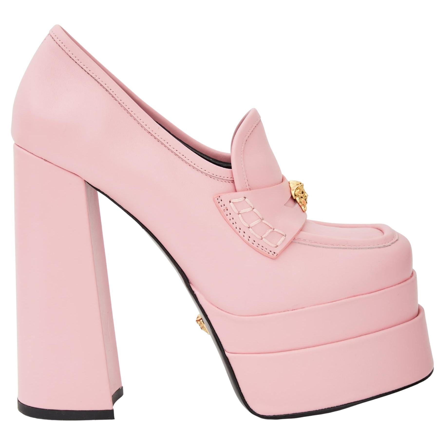Versace Juno Candy Pink Platform Pumps (38 Eu)