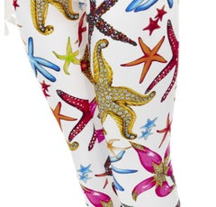 VERSACE Kids Tresor De La Mer print Greca leggings 12A XS