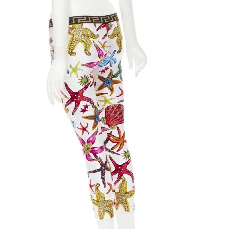 VERSACE Kids Tresor De La Mer print Greca leggings 12A XS For Sale 1