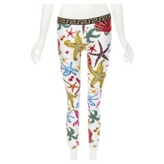 VERSACE Kids Tresor De La Mer imprimé leggings Greca 12A XS