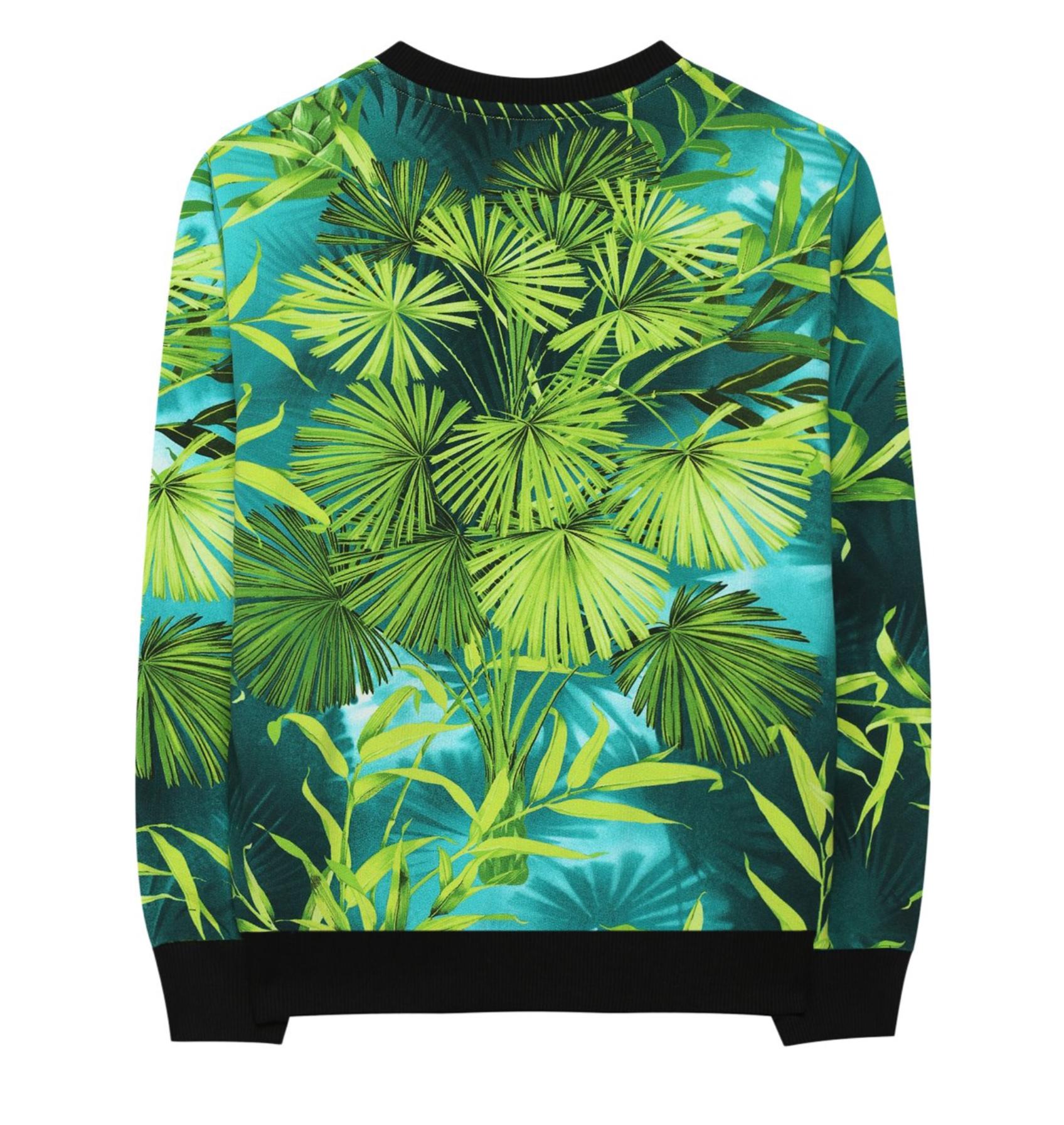 Versace KIDS Tropical Green Verde Jungle Print w/ Medusa Foil Sweatshirt

With Versace's signature Medusa head, this kids sweatshirt is topped in a jungle pattern and classic logo. Featuring a crewneck, long sleeves, pullover design, medusa foiled