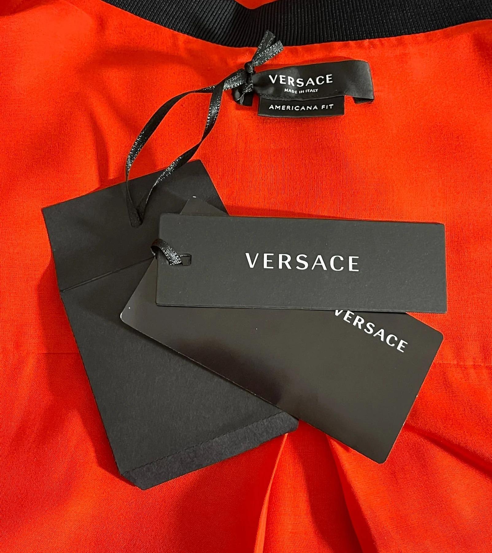 Versace La Greca Accent Print Shirt For Sale 2