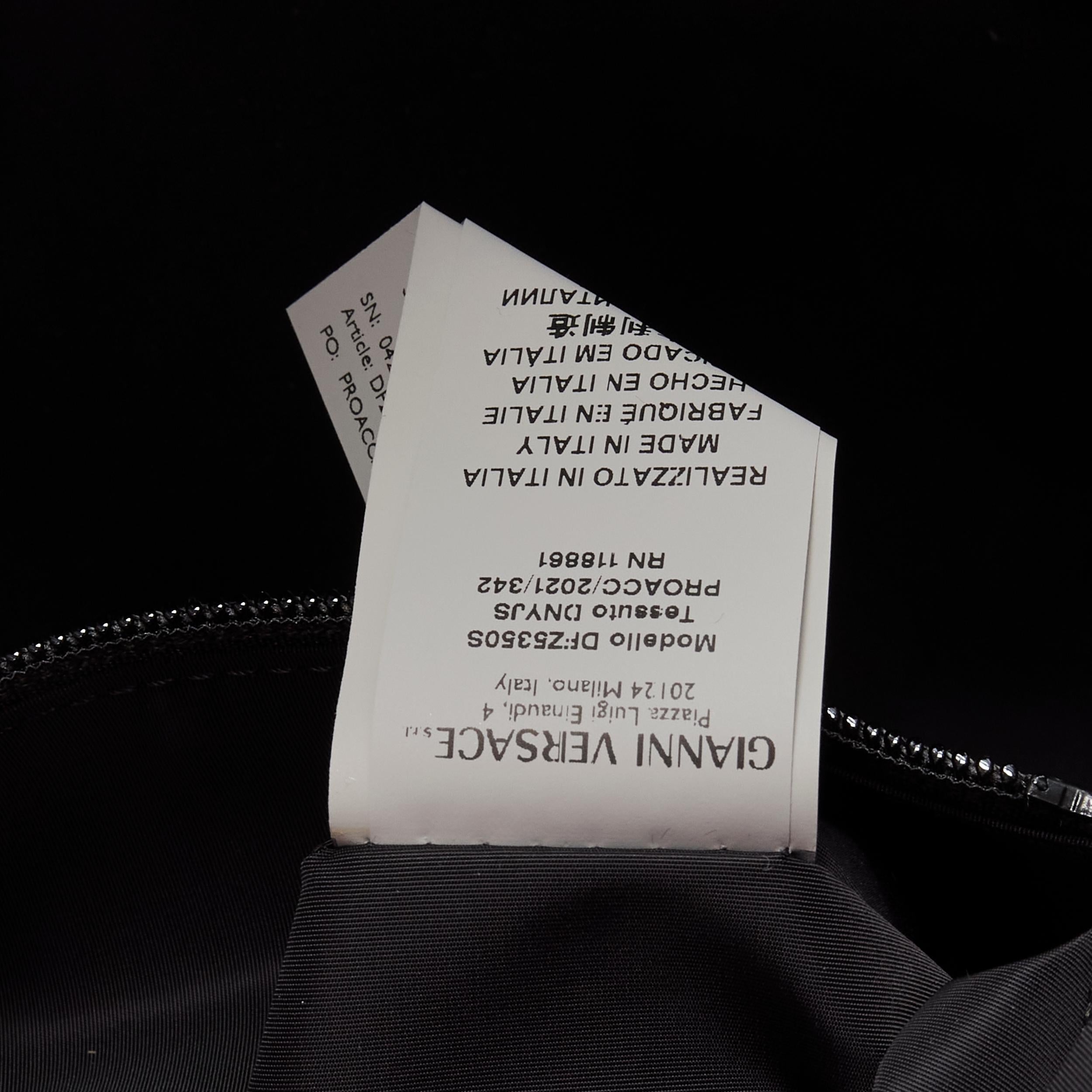 VERSACE La Greca Greek Key black 90's logo backpack bag 5