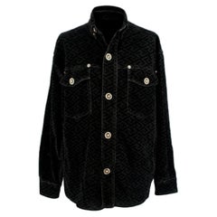 Versace La Greca Print Denim Jacket