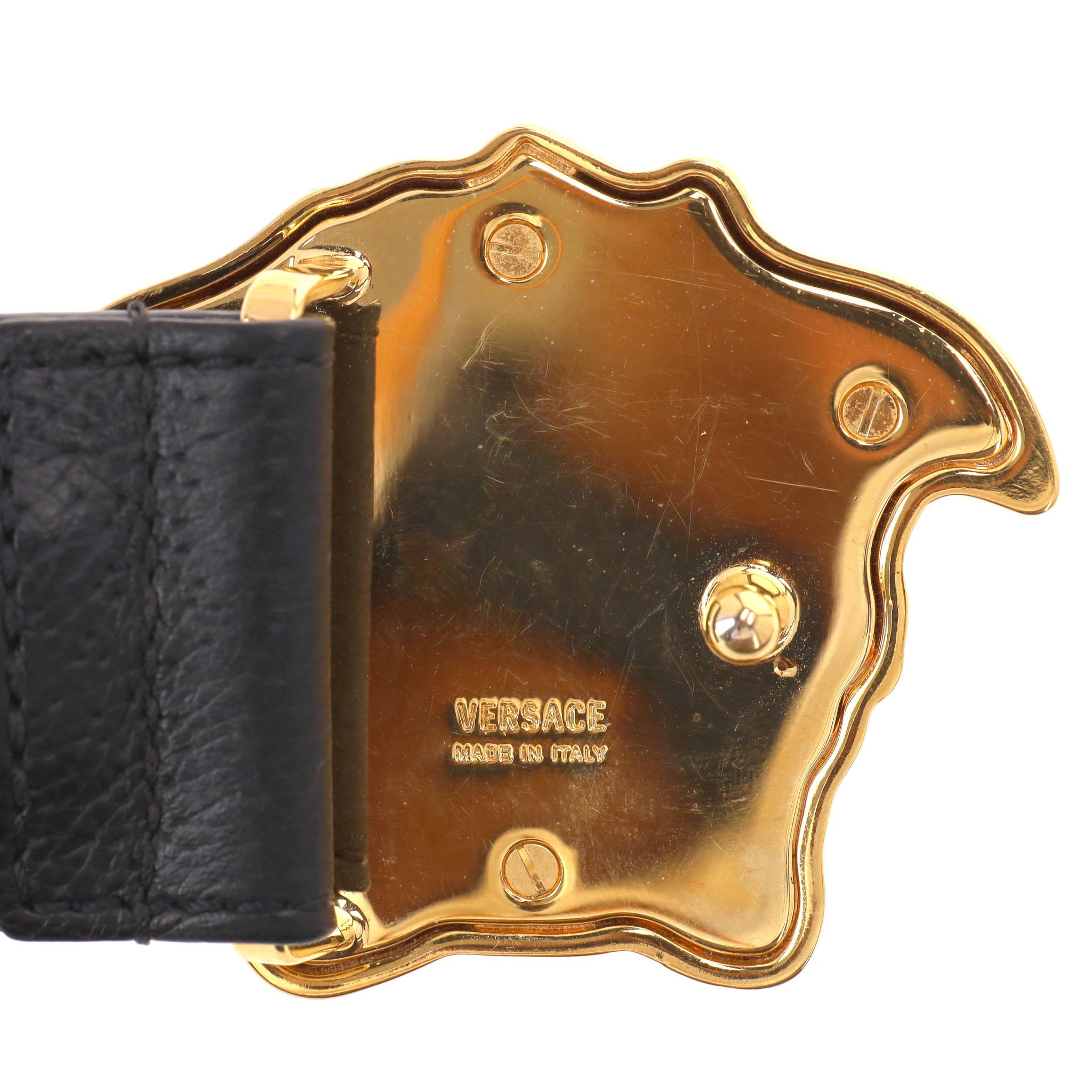 Versace La Medusa - Ceinture en cuir avec boucle en vente 5