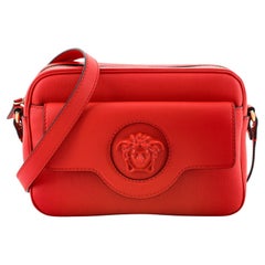 Versace La Medusa Flap Pocket Camera Bag Leather Small