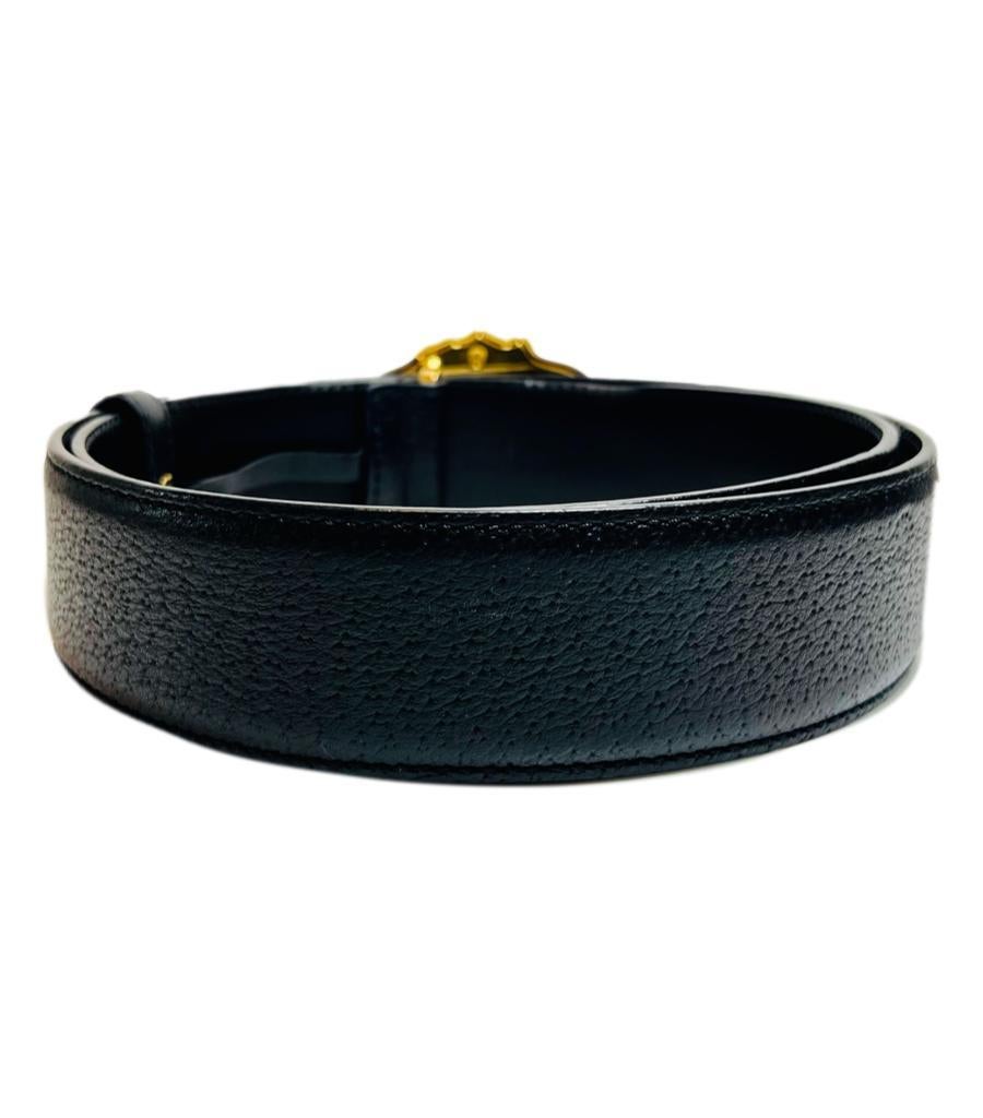 Versace La Medusa Greco Leather Belt For Sale 1