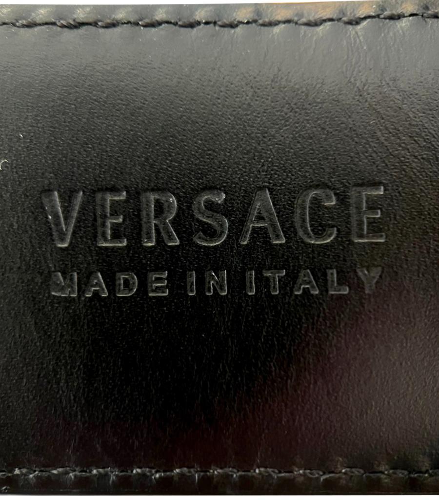 Versace La Medusa Greco Ceinture en cuir en vente 5