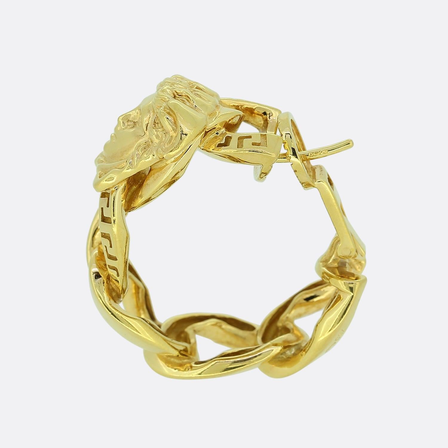Versace La Medusa Hoop Earrings In Good Condition In London, GB