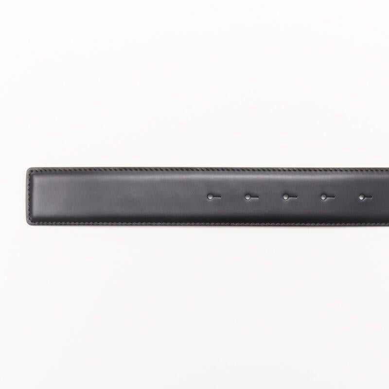 VERSACE La Medusa Insignia gold oval buckle black leather belt 95cm 36-40
