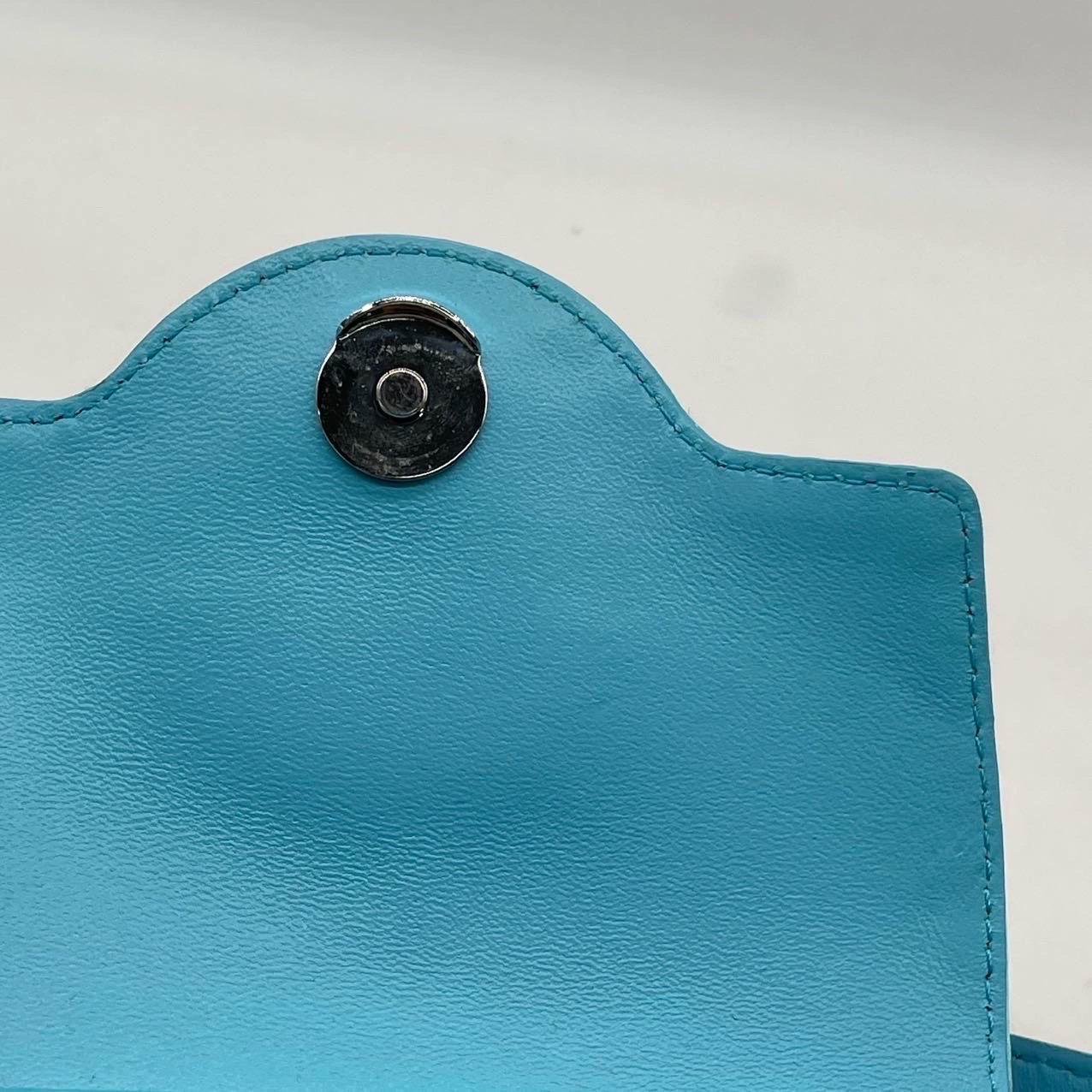 Versace La Medusa Mini Crystal Embellished Top Handle Bag in Blue Pink 8