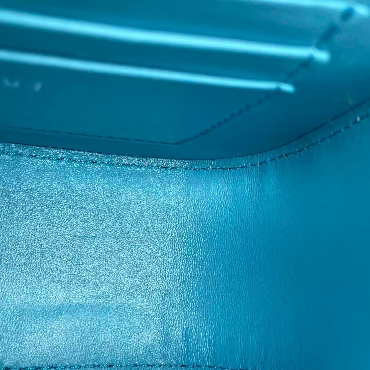 Versace La Medusa Mini Crystal Embellished Top Handle Bag in Blue Pink 11