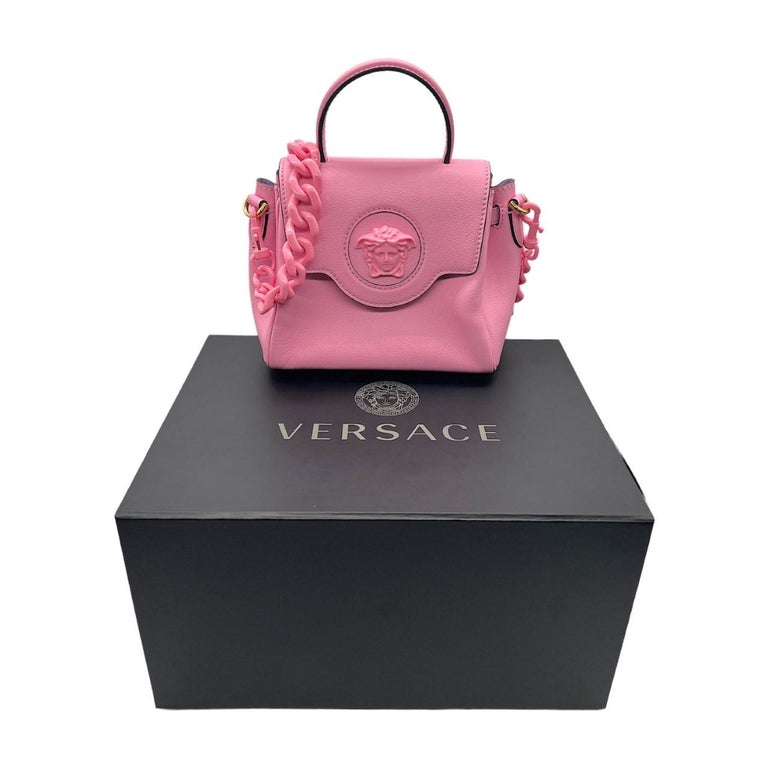 Versace La Medusa Pink Top Handle Bag For Sale at 1stDibs