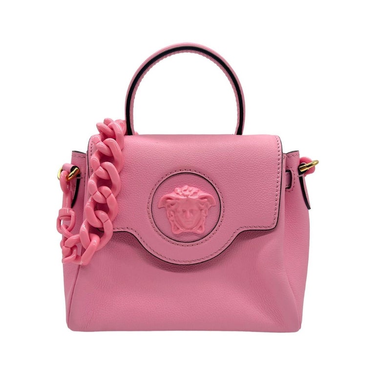 Versace La Medusa Pink Top Handle Bag For Sale at 1stDibs