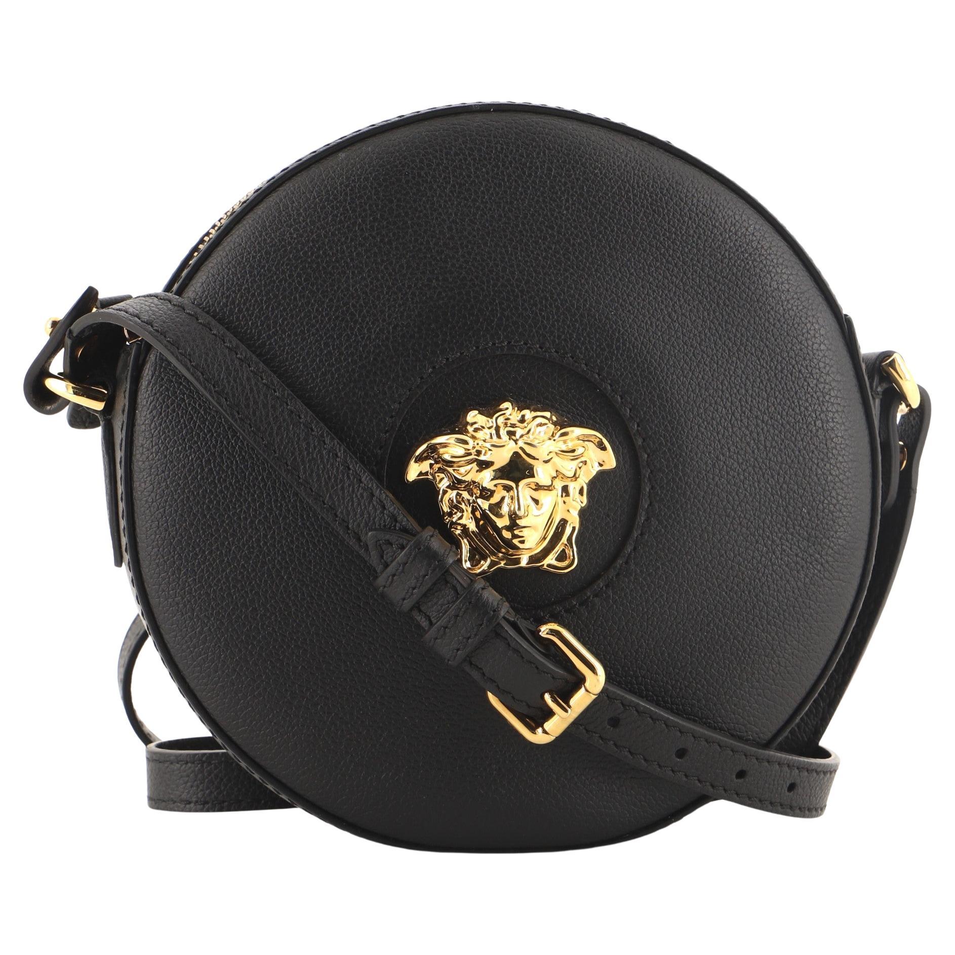 Versace La Medusa Round Camera Bag Leather Small at 1stDibs versace